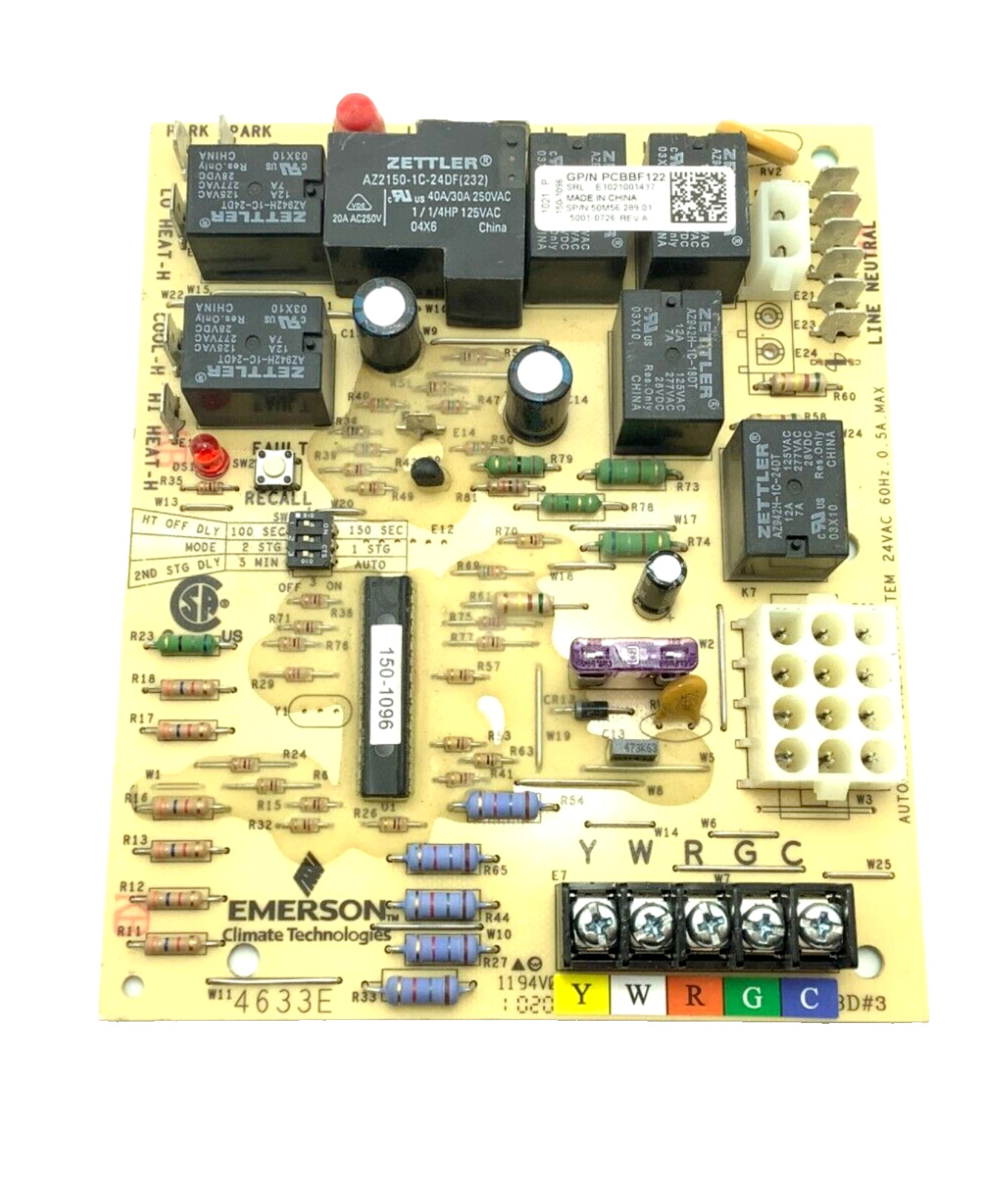Emerson Gas Furnace Control Circuit Board PCBBF122 50M56-289-01
