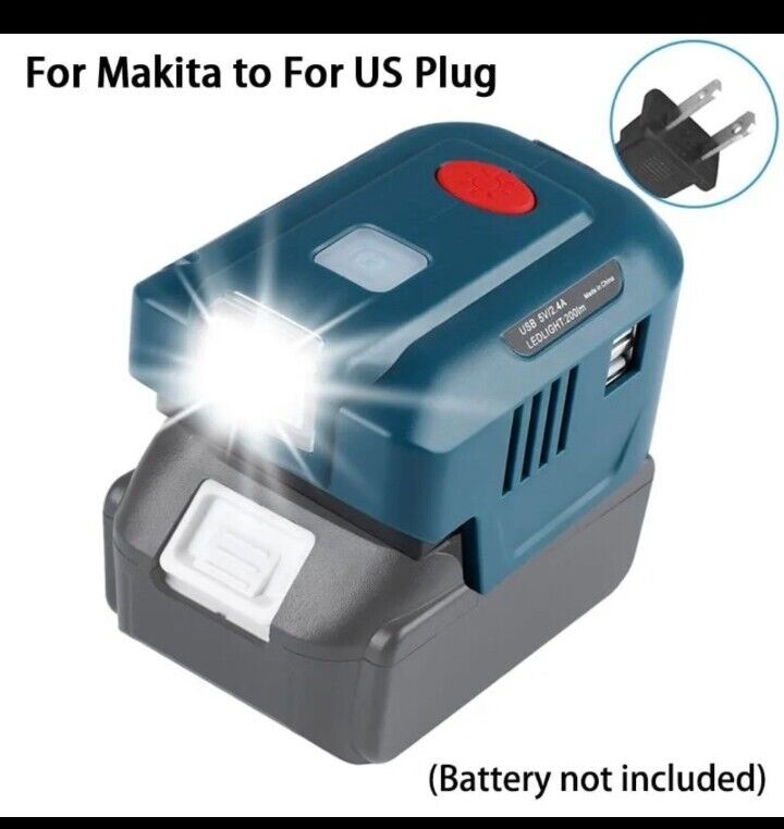 For Makita Battery Inverter Generator US Plug, USB  And LED (SHIPS FROM USA) 