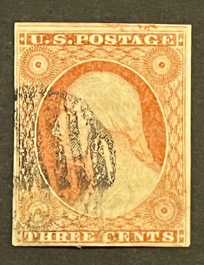 Travelstamps: US Stamps Scott #11 - 3 Cent Washington Used