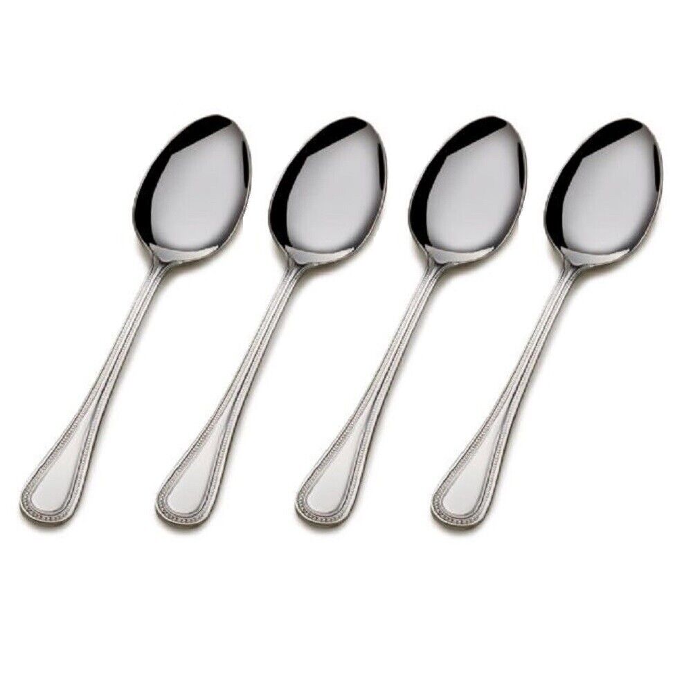 Wallace Continental Bead 18/10 Stainless Steel Teaspoon (Set of Four)