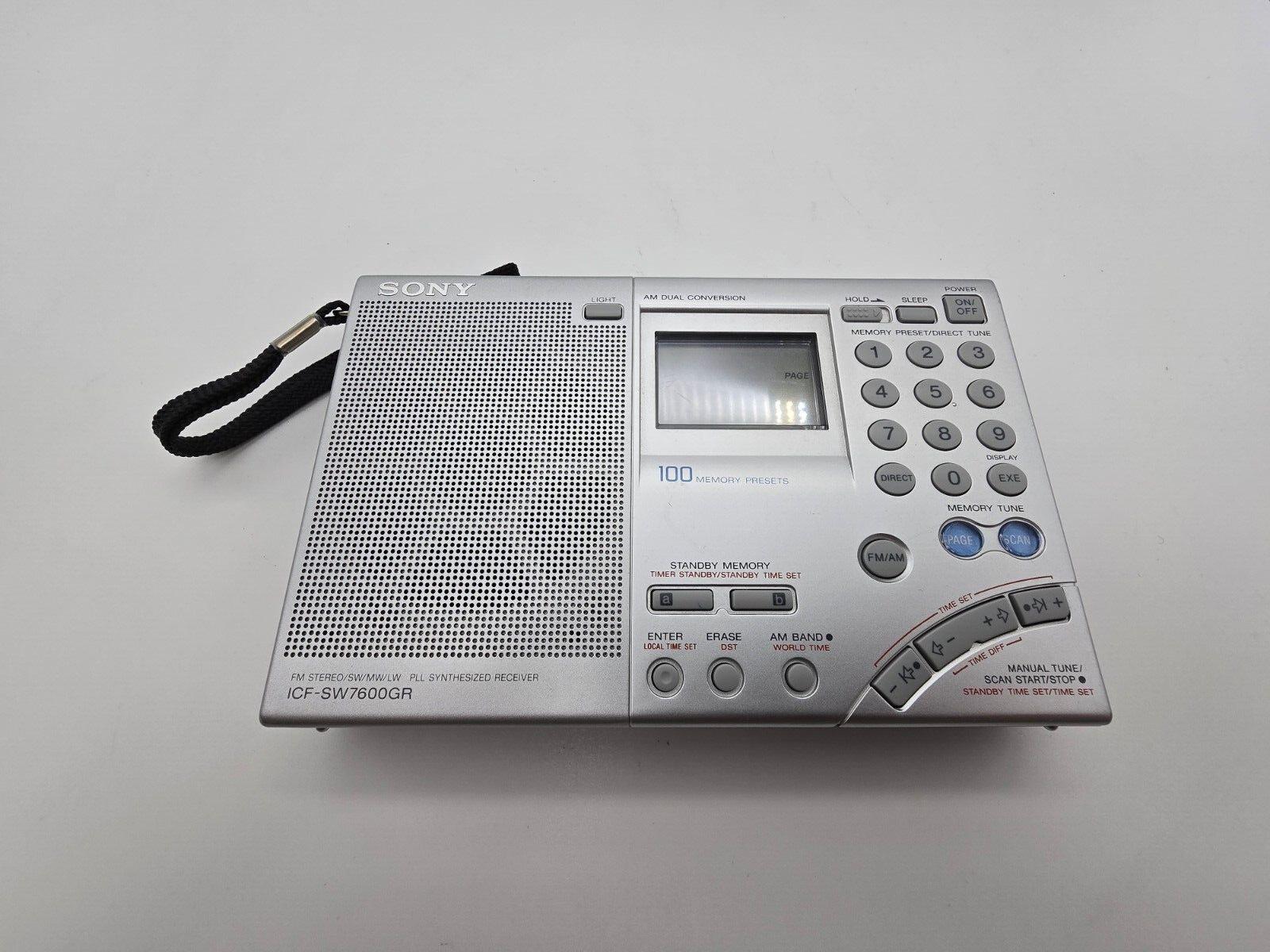 Sony ICF-SW7600GR AM/FM Radio FM Stereo/SW/MW/LW PLL Synthesized Receiver F/S