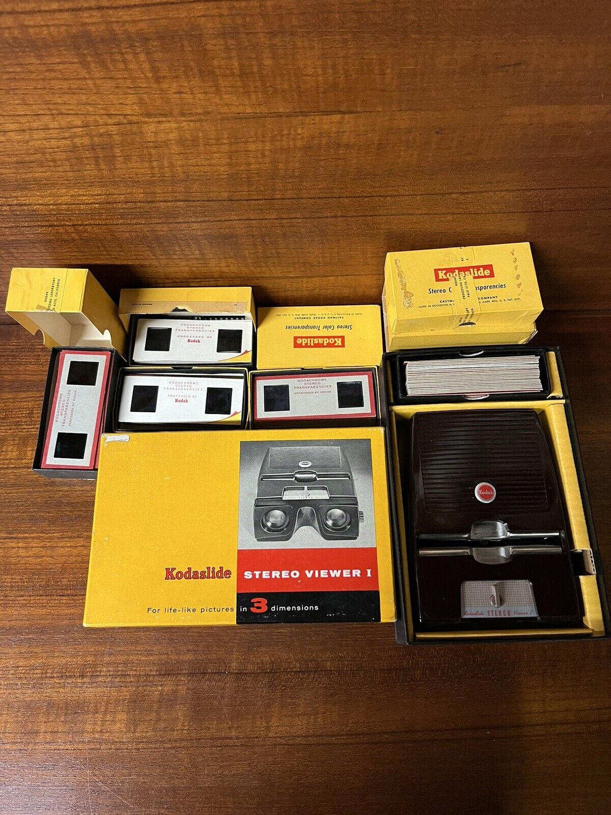 Kodak Kodaslide I Vintage Stereo 3D Viewer TESTED Original Box 150+ Slides