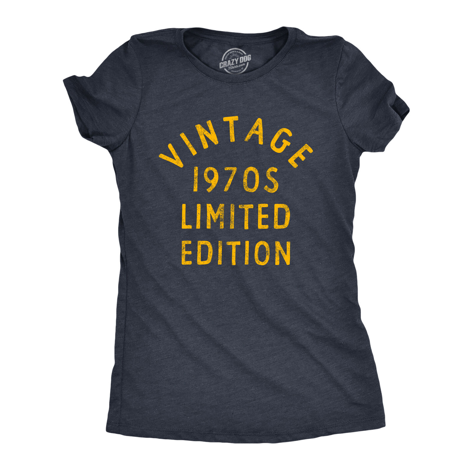 Womens Vintage 1970s Limited Edition T Shirt Funny Cool 1970 Theme Classic Tee
