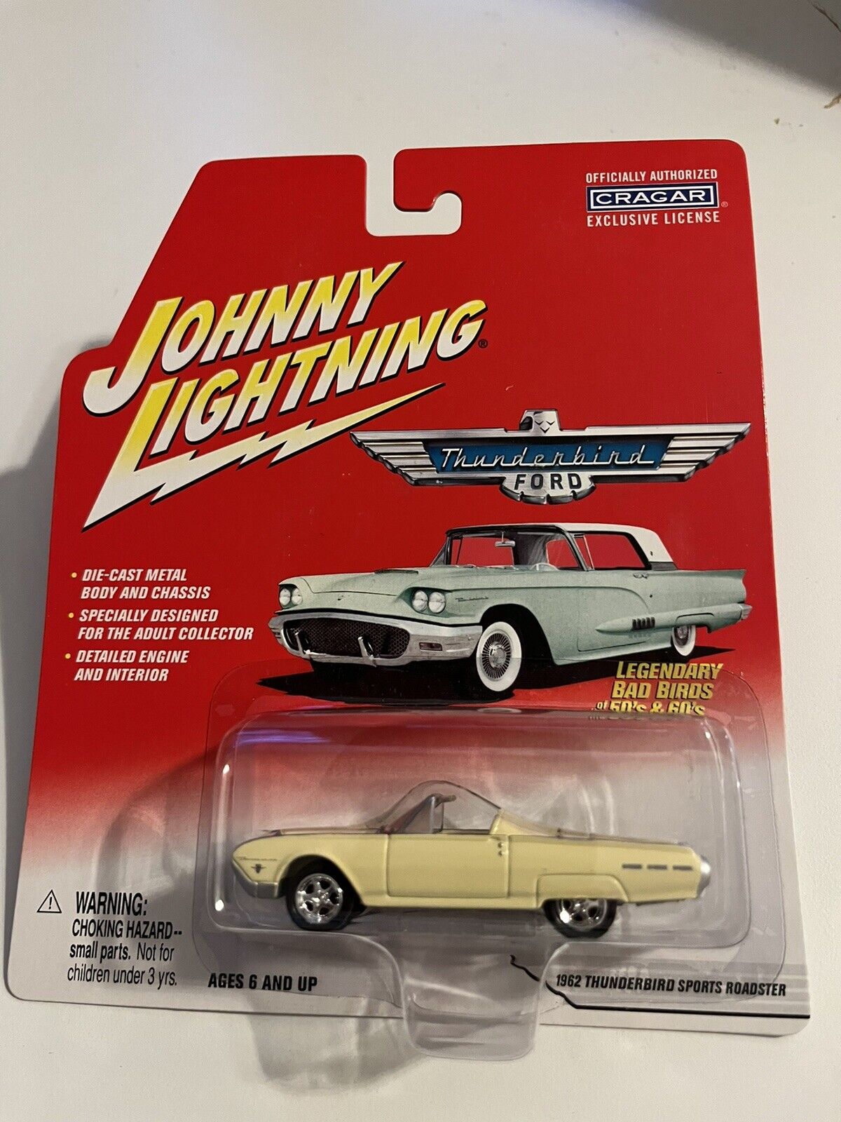 2002 Vintage Johnny Lightning Thunderbird Ford 1962 Thunderbird Convertible Blue