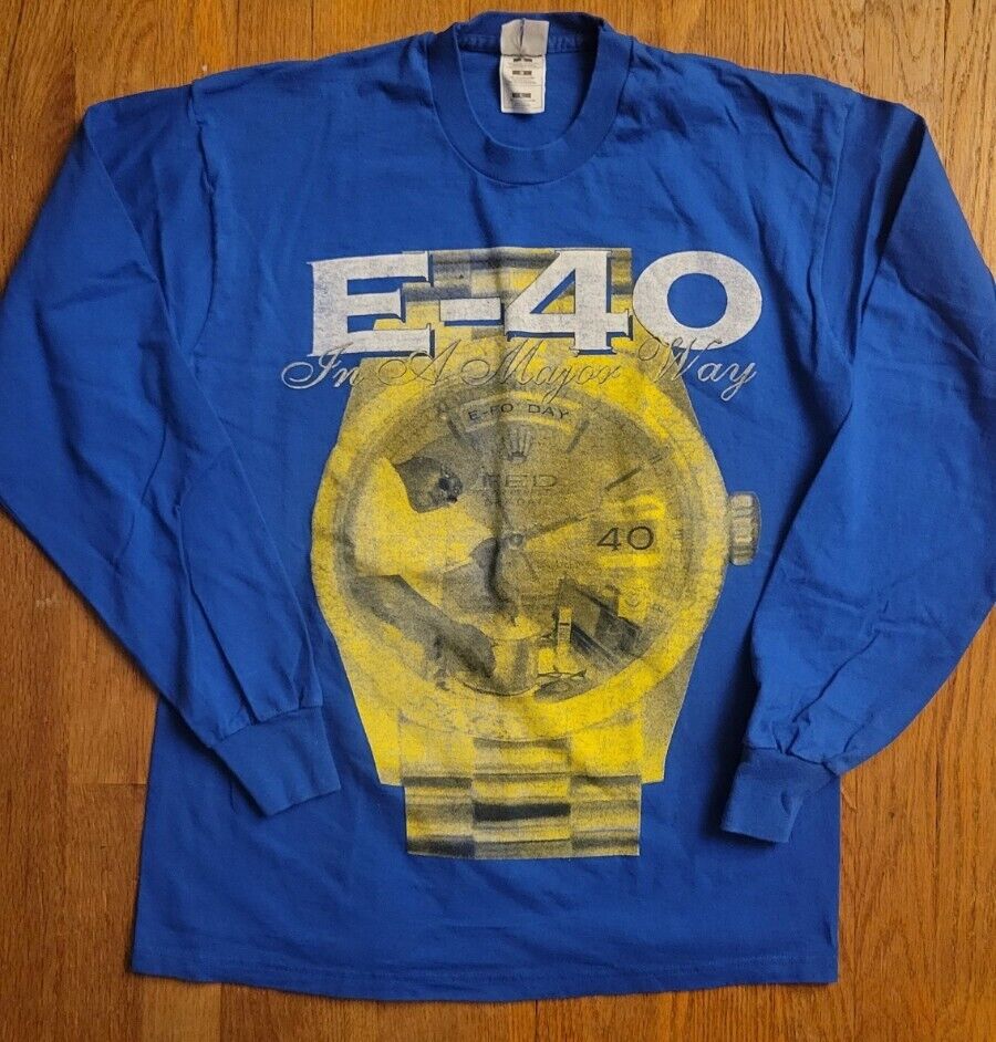 Vintage 1995 E-40 In A Major Way Sick Wid It Records Rap Tee T Shirt