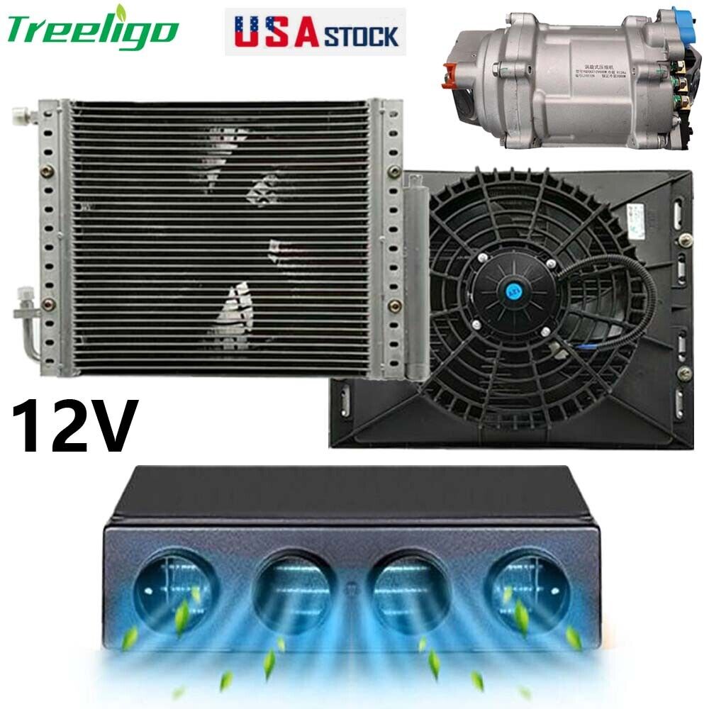 12V Air Conditioning Cool Only Under Dash Electric A/C Kit Compressor Universal