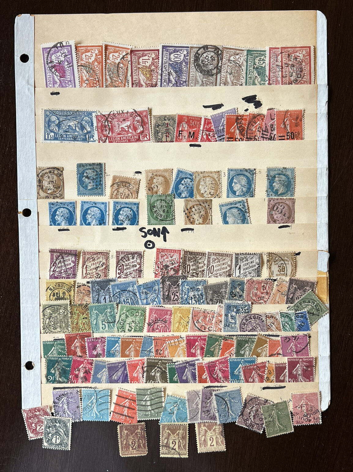 1800\'s - EARLY 1900\'s FRANCE STAMP LOT IN STOCK PAGE VERY NICE COLLECTION