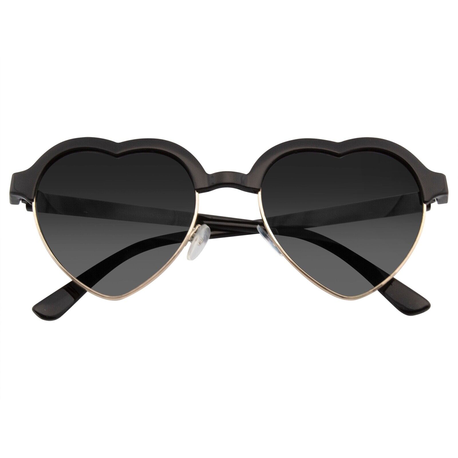 Cute Vintage Half Frame Inspired Heart Shape Sunglasses