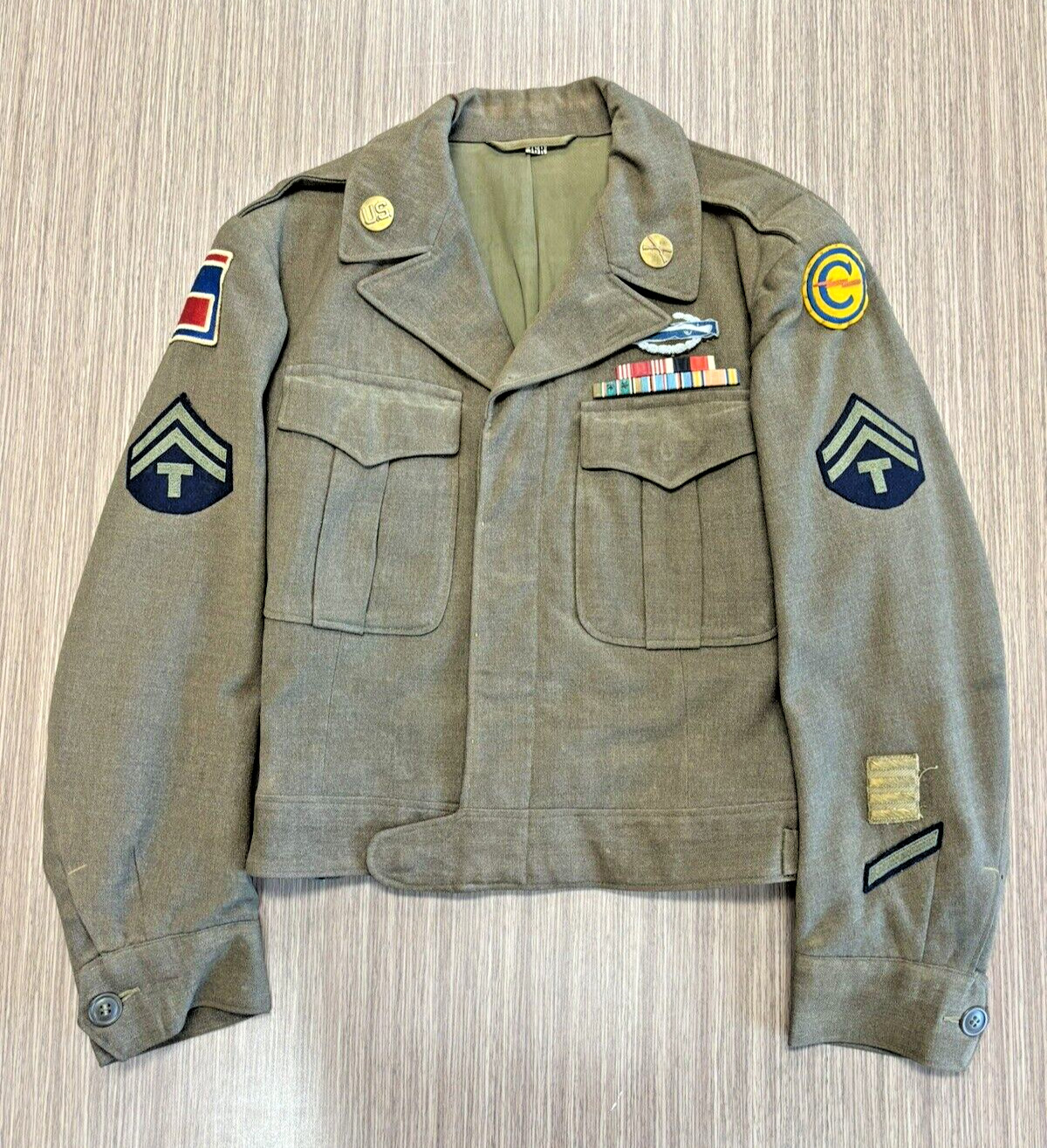 WW2 US 7TH ARMY 69TH INFANTRY DIVISION ENLISTED MEN IKE DRESS JACKET COAT   CIB