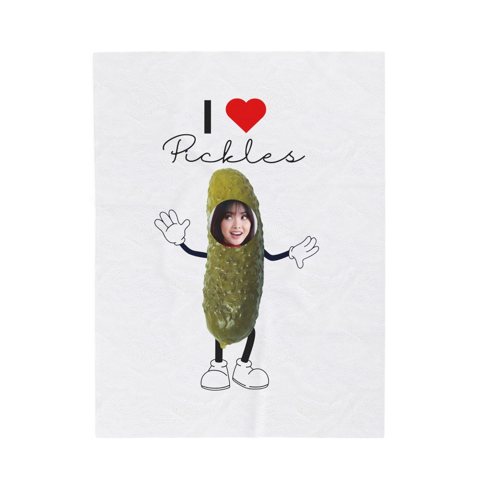 Wrap up in pickles and enjoy a plush blanket with comfort for foodie