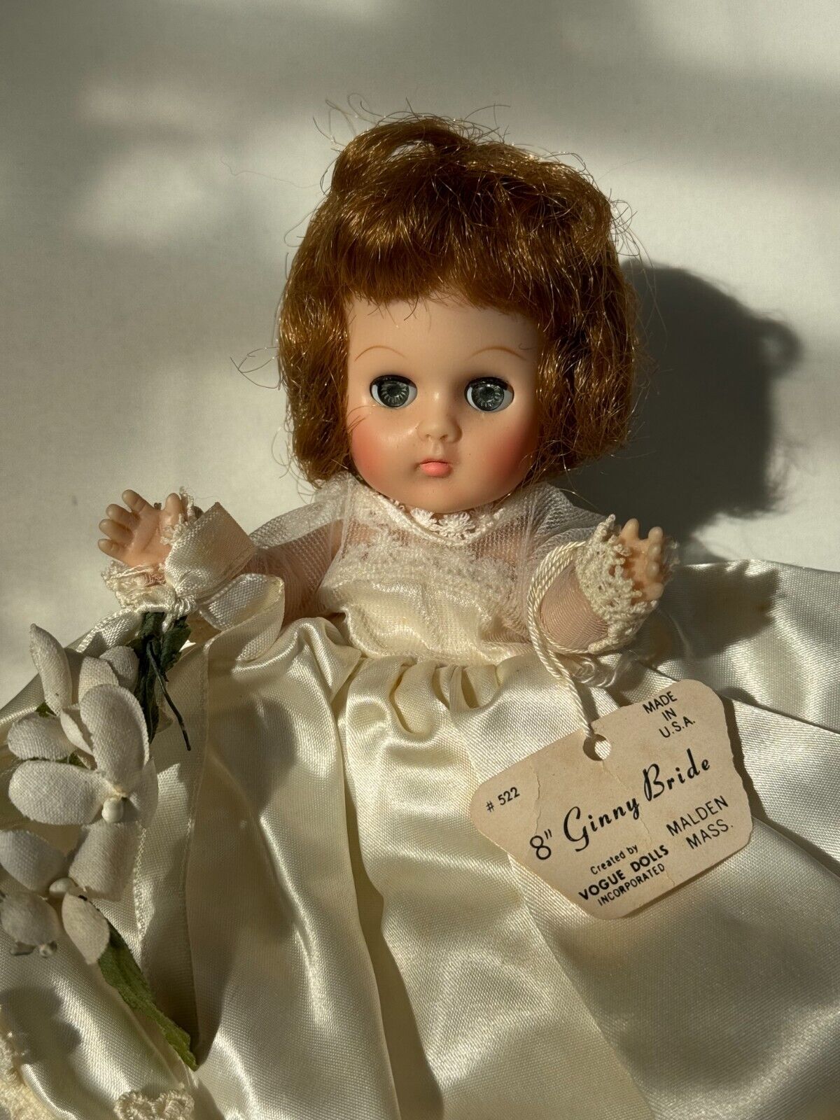 VOGUE GINNY BRIDE DOLL, #522, 1969 Made in USA