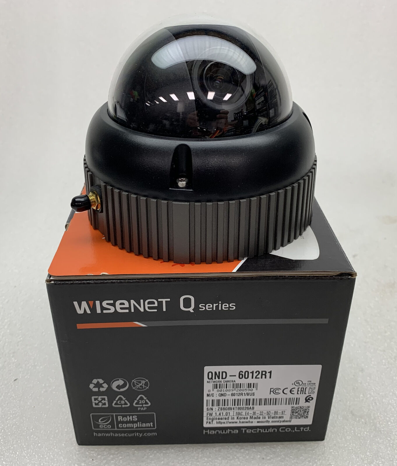 WiseNet Hanwha Techwin  Q Series Indoor Network Camera QND-6012R1