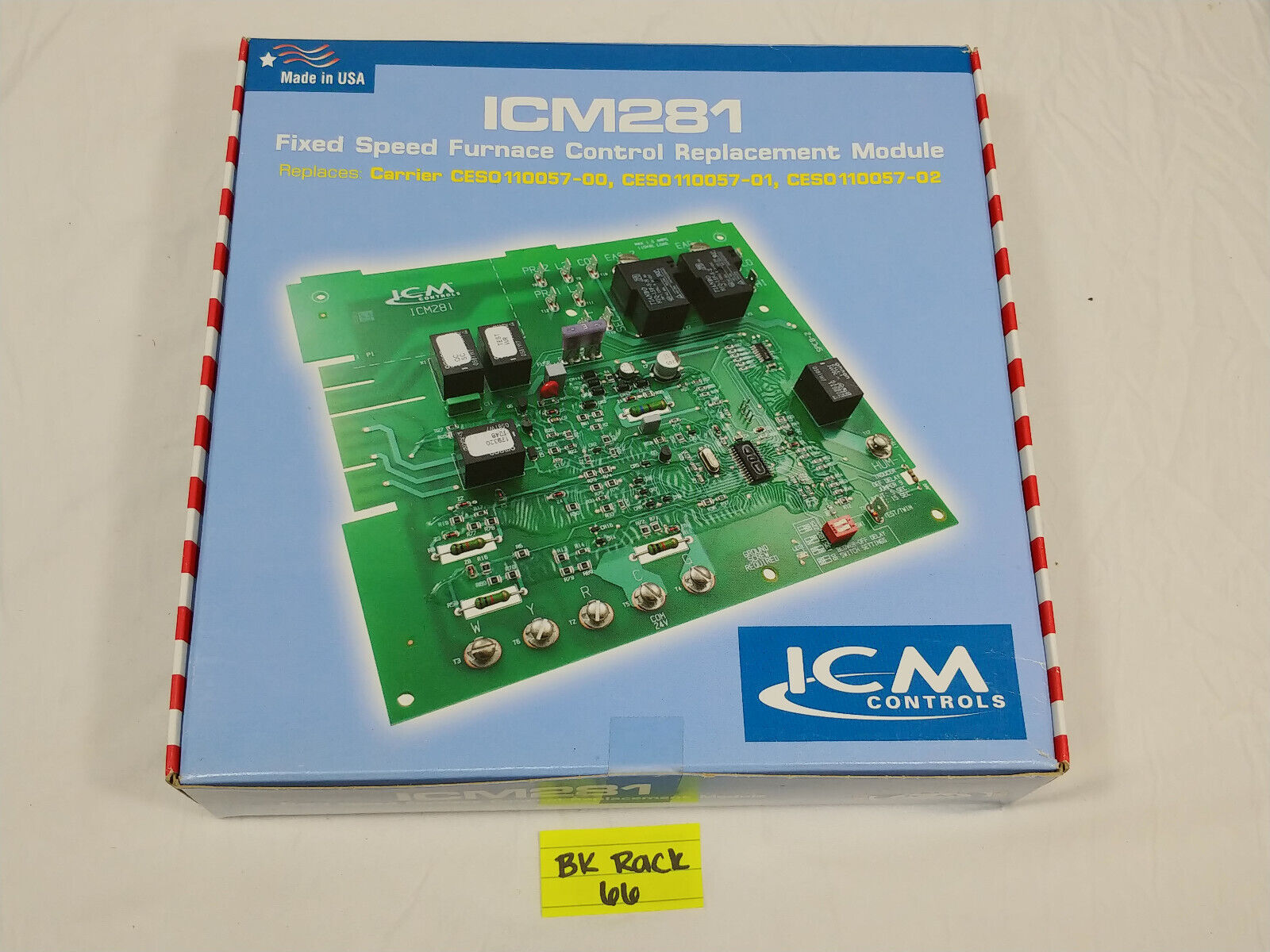 ICM Furnace Speed Control Board ICM281 for Carrier CES0110057-01 CES0110057-02