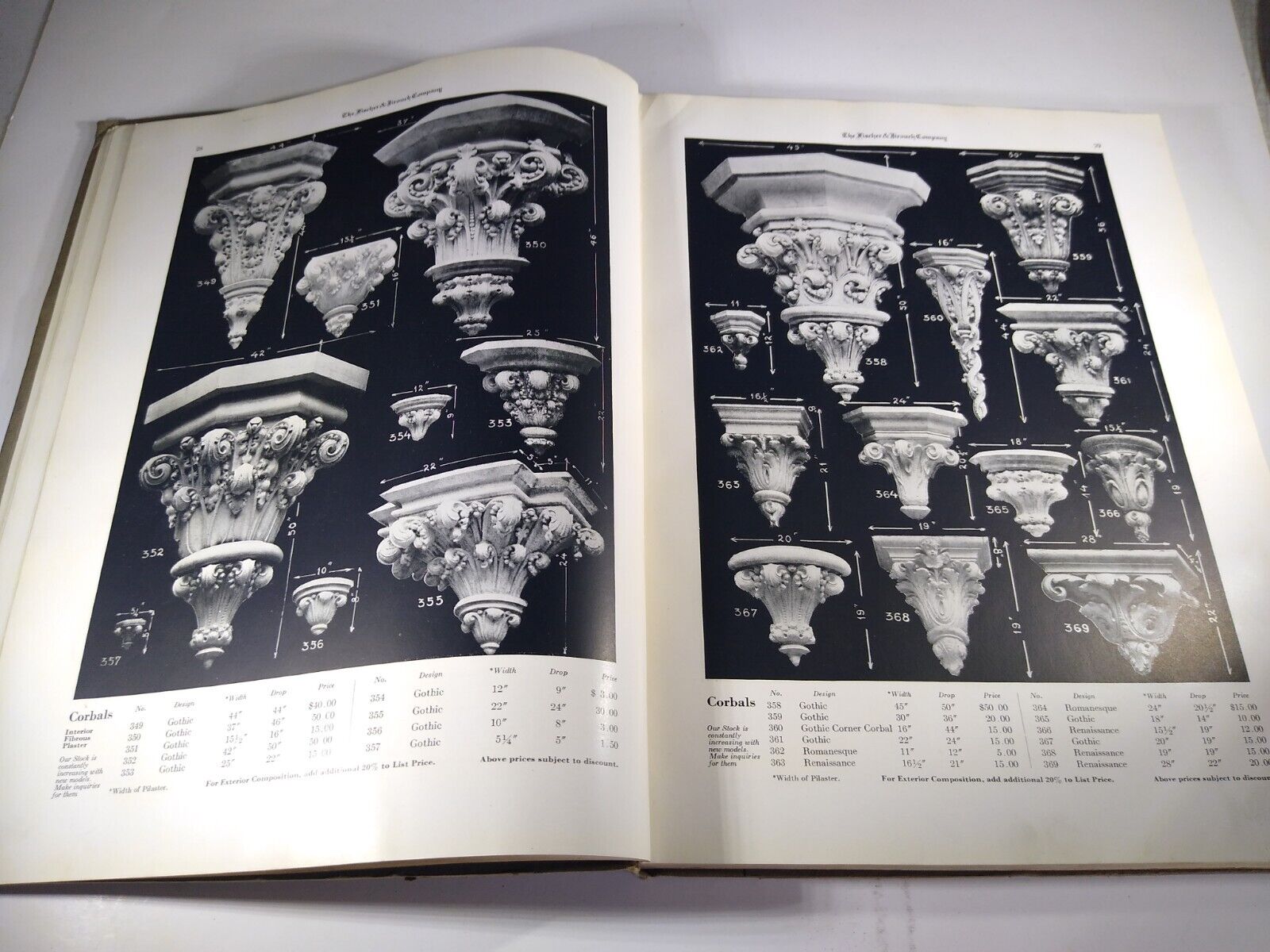 1920s Antique Catalog Of Interior & Exterior Decorative Ornaments No.8 Illus.