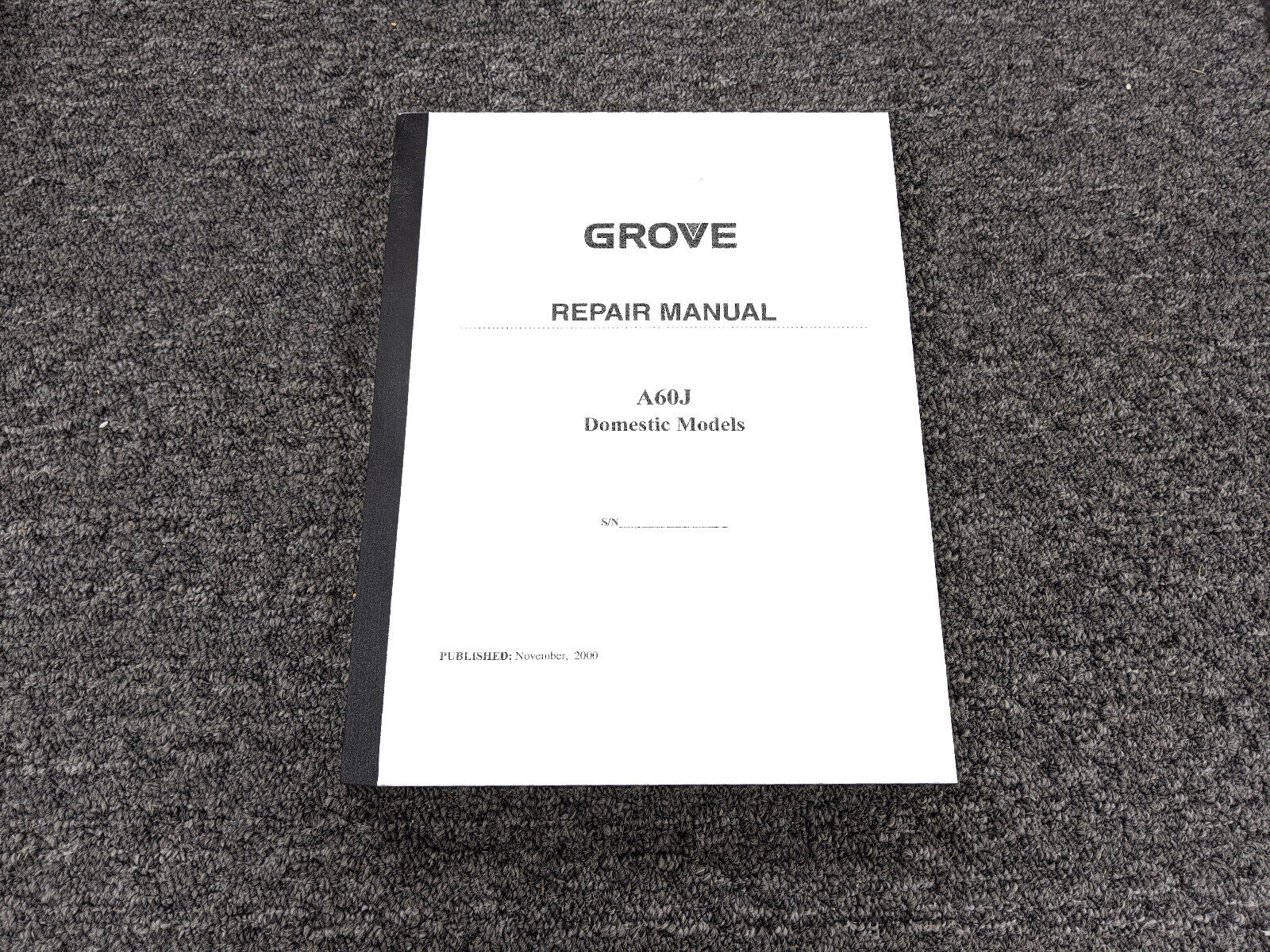 Grove A60J Crane Articulating Aerial Boom Manlift Shop Service Repair Manual