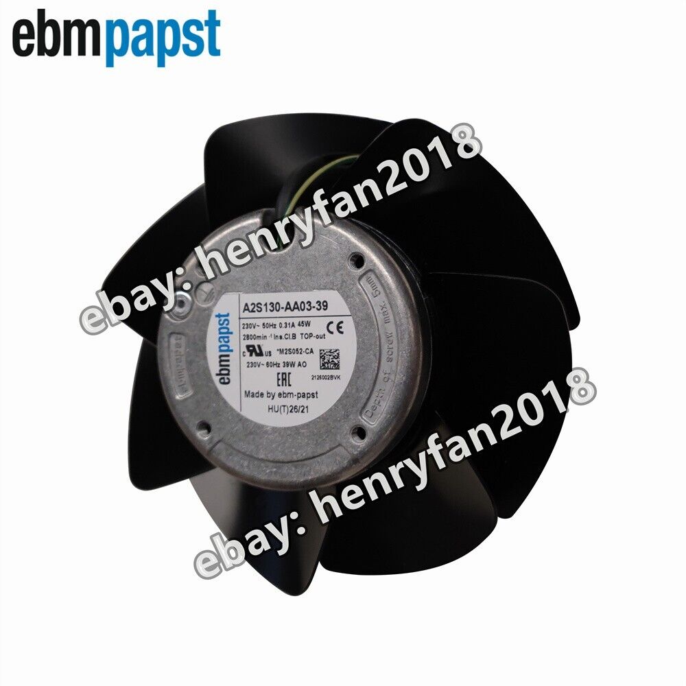 Original Ebmpapst A2S130-AA03-39 Fan 230VAC 39/45W 0.31A Inverter Cooling Fan