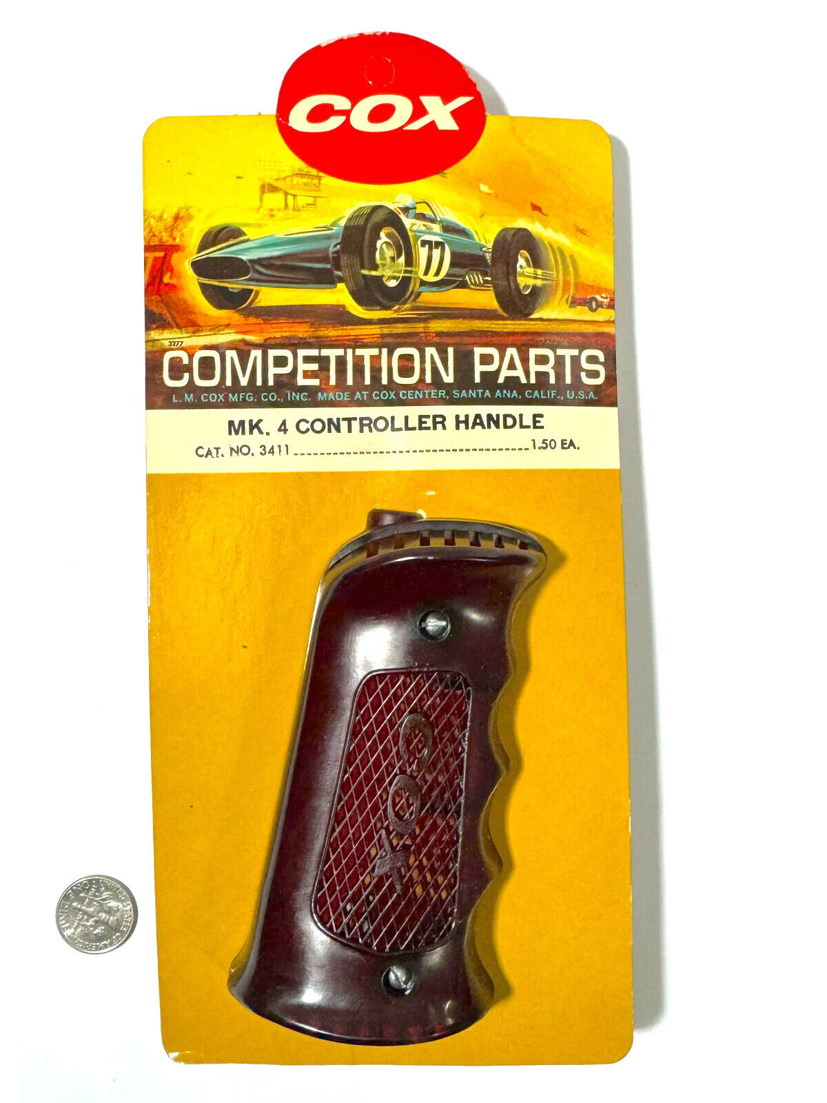 L.M. Cox CA USA Made Slot Car Competition Parts MARK 4 CONTROLLER HANDLE #3411