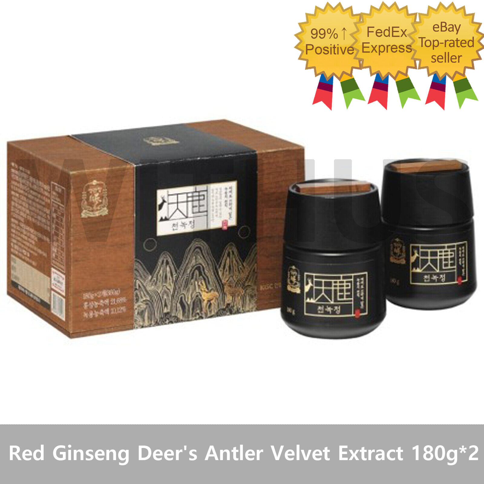 KGC JUNG KWAN JANG Korean Red Ginseng Velvet Extract 180g * 2 Bottle Set 정관장 천녹정