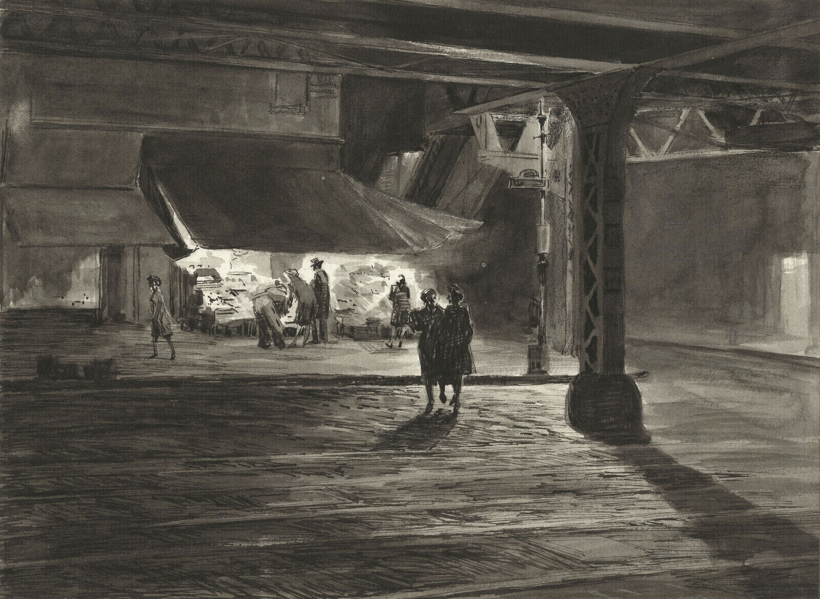 Martin Lewis - Yorkville Night Study (1947) - 17\