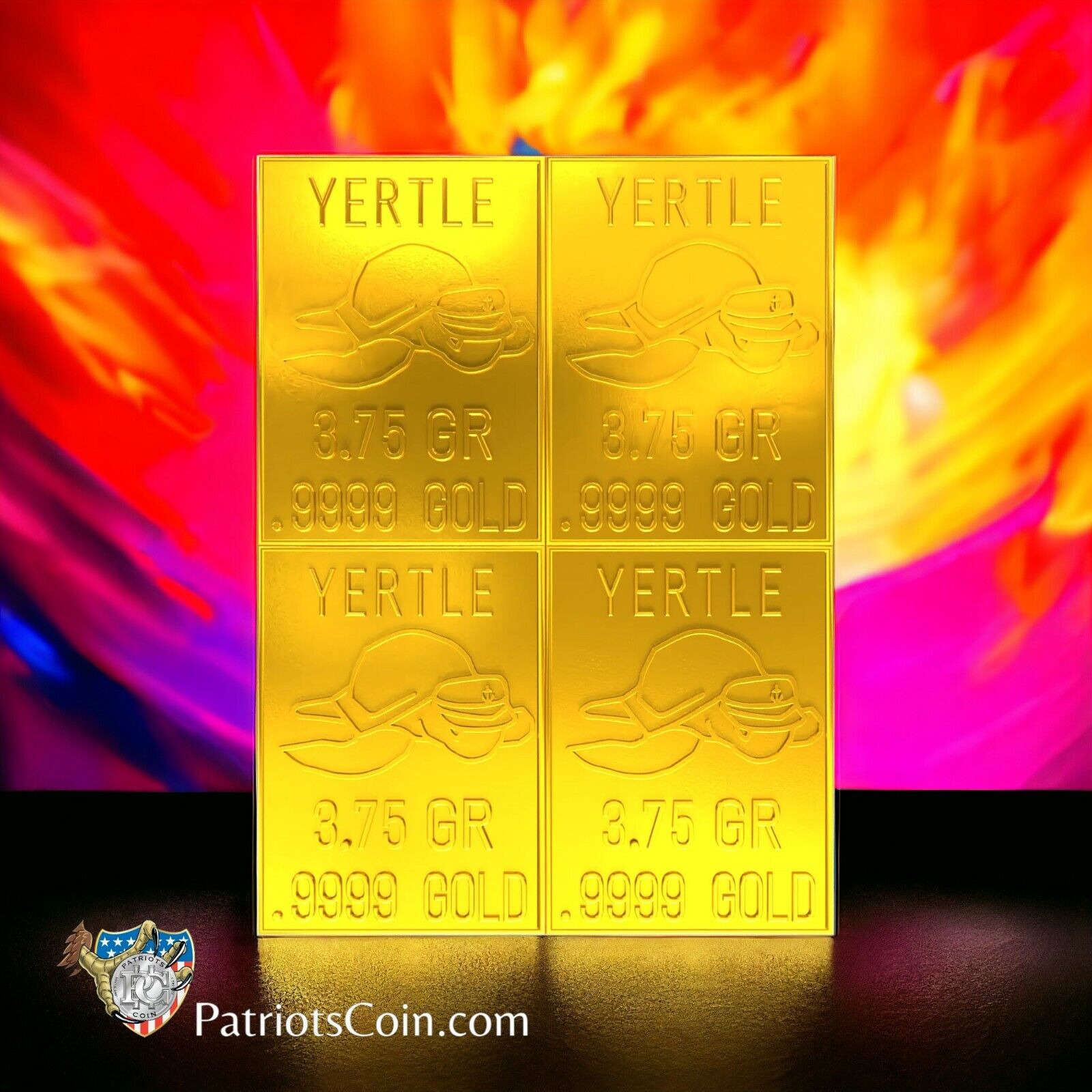 Yertle the Turtle Gold Bar - 1g - Divisible into 4 x 0.25g Bars T
