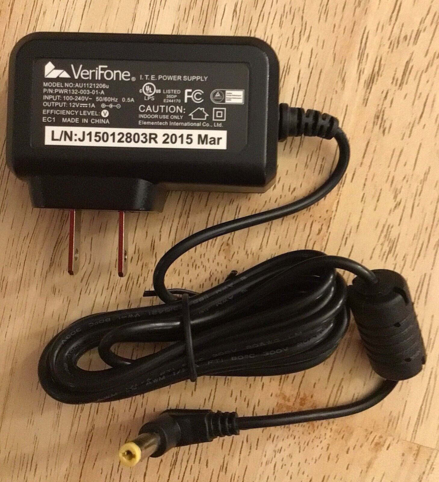 VeriFone 12V Power Supply,  MX915, MX925, PWR132-003-01-A, Model No AU1121206u ✨