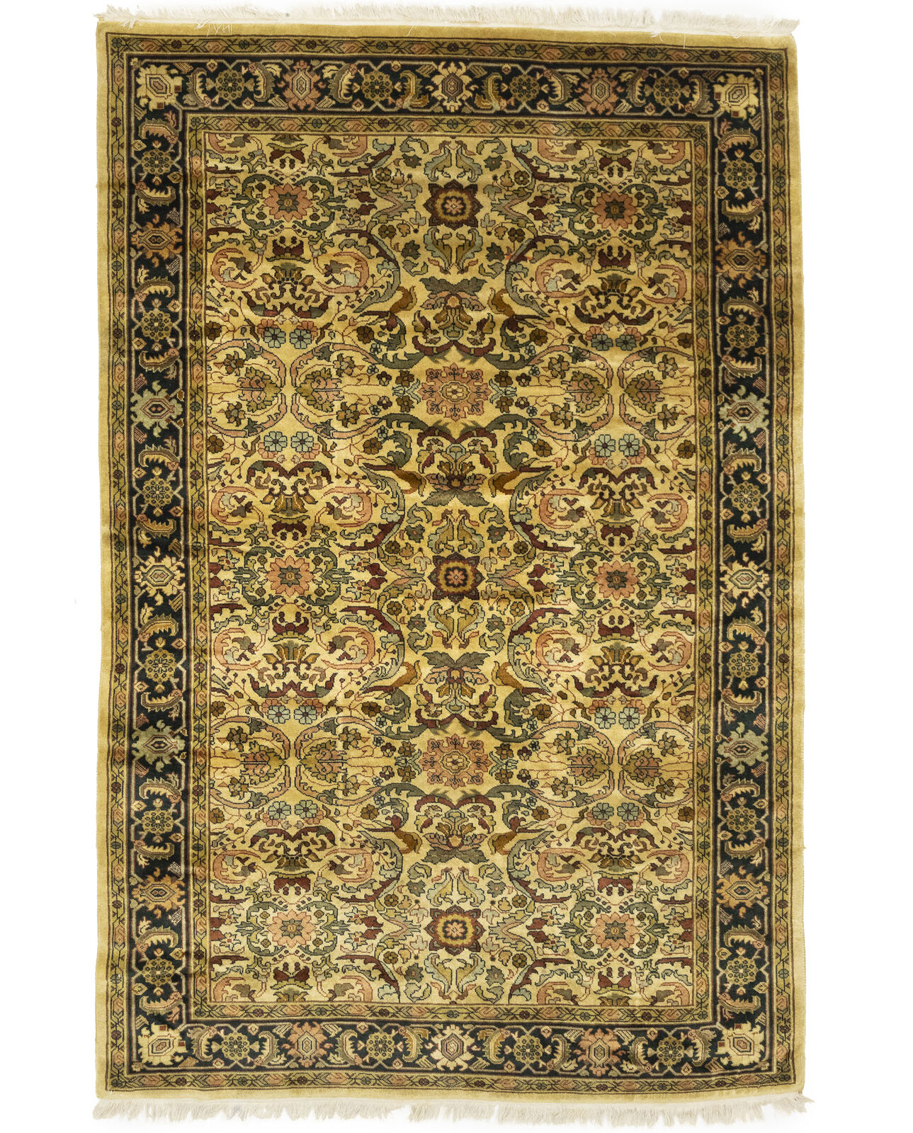Room Decor Floral Style Oushak Entryway 6X9 Oriental Rug Hand-Knotted Carpet