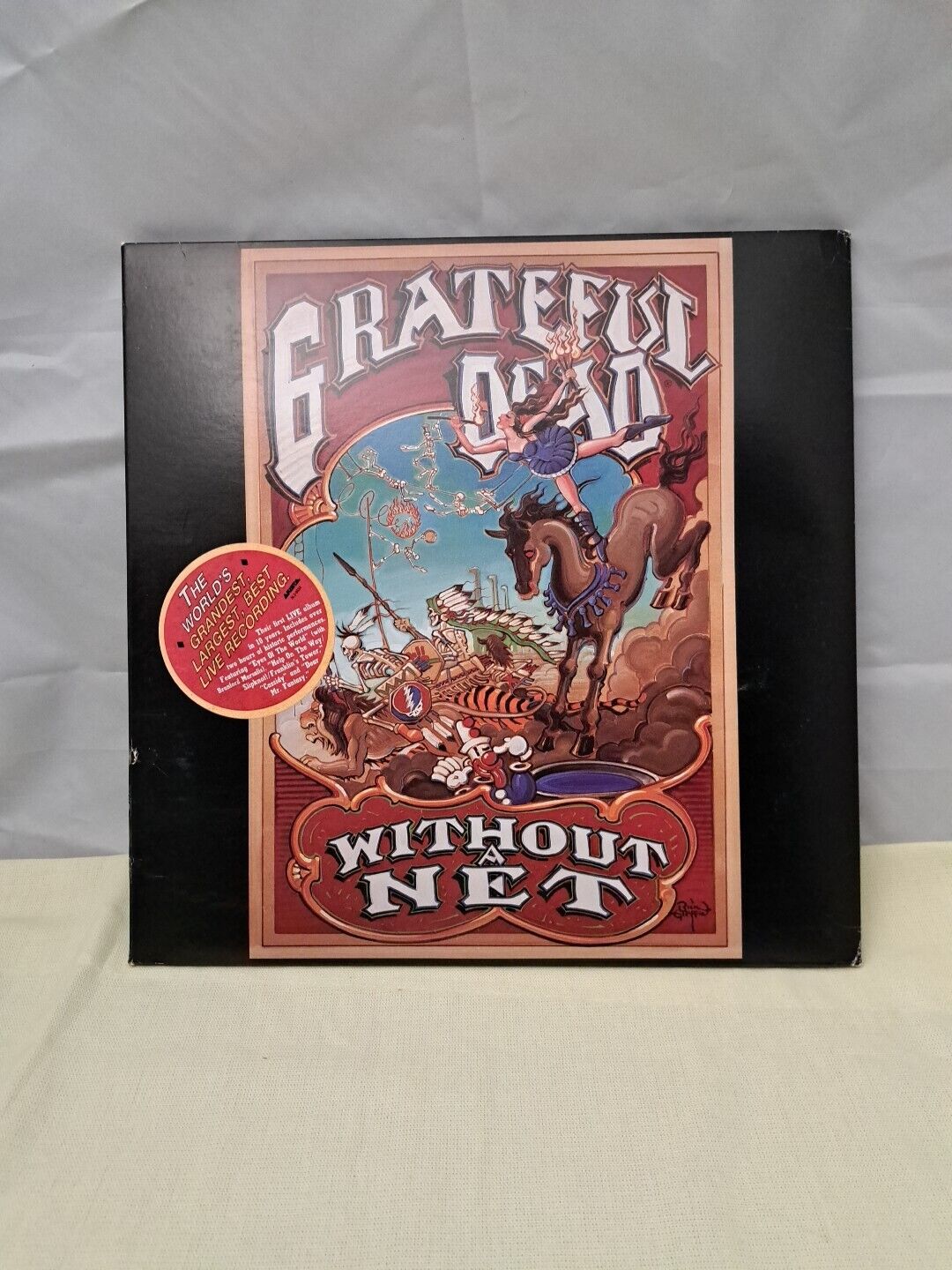 Grateful Dead Album Without A Net PROMO Arista Original 1990 Live 3 LP Set VG+