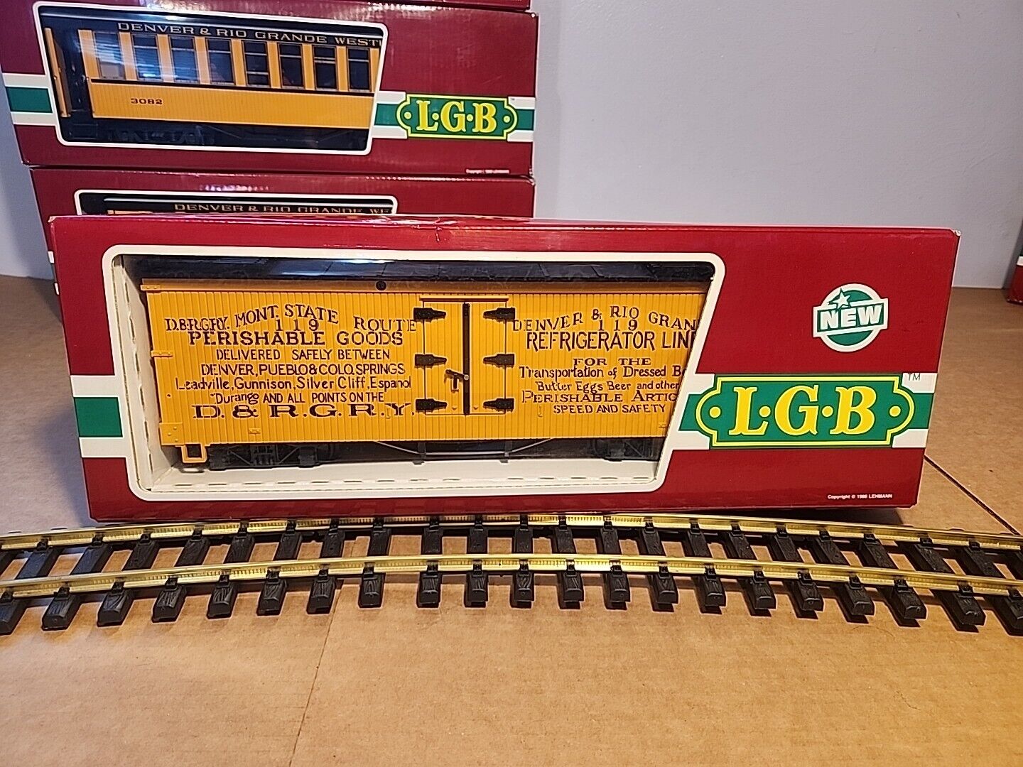  LGB 4174 Perishable Goods Reefer G Scale Train Butter Eggs & Beer W.Germany 