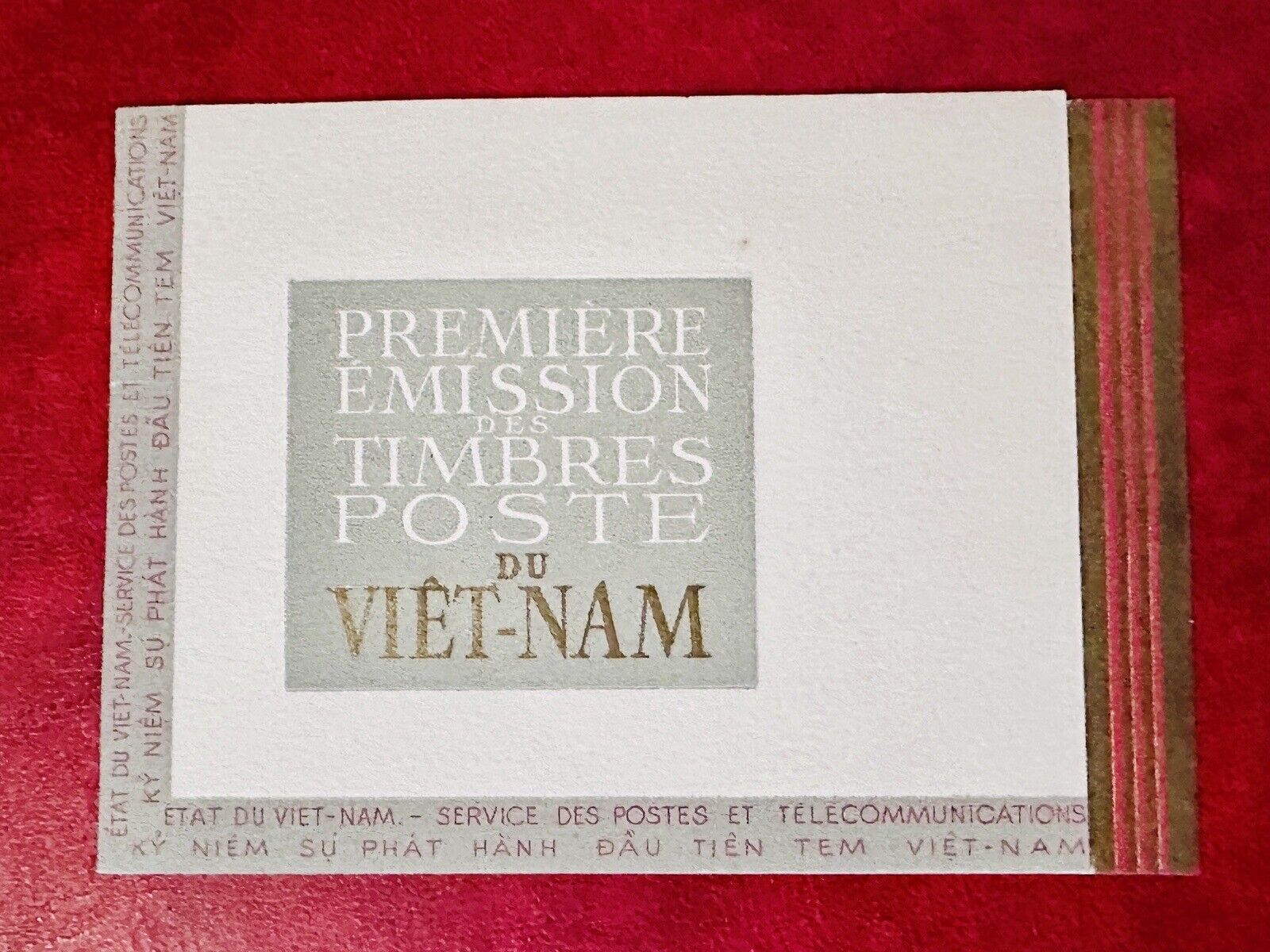 Beautiful 1951 South Vietnam First Day of Issue Stamp Booklet MNH