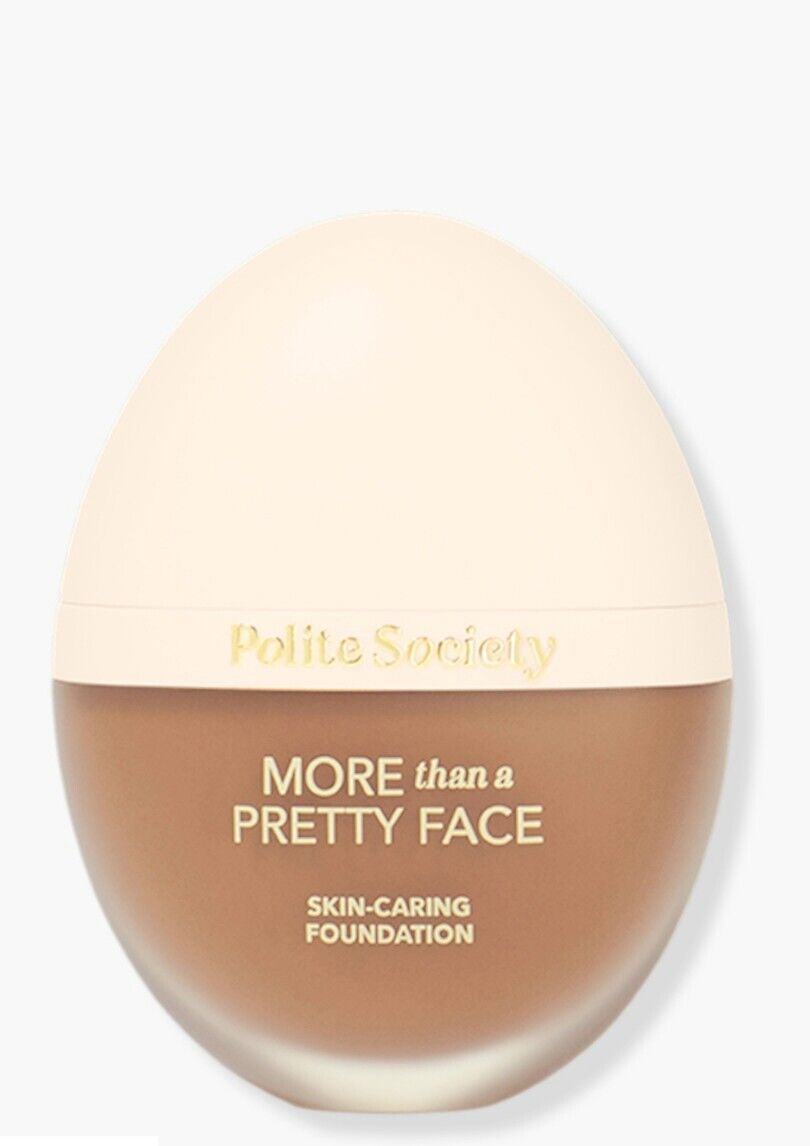 Polite Society More Than a Pretty Face Skin-Caring Foundation VERY TAN WARM Boxe