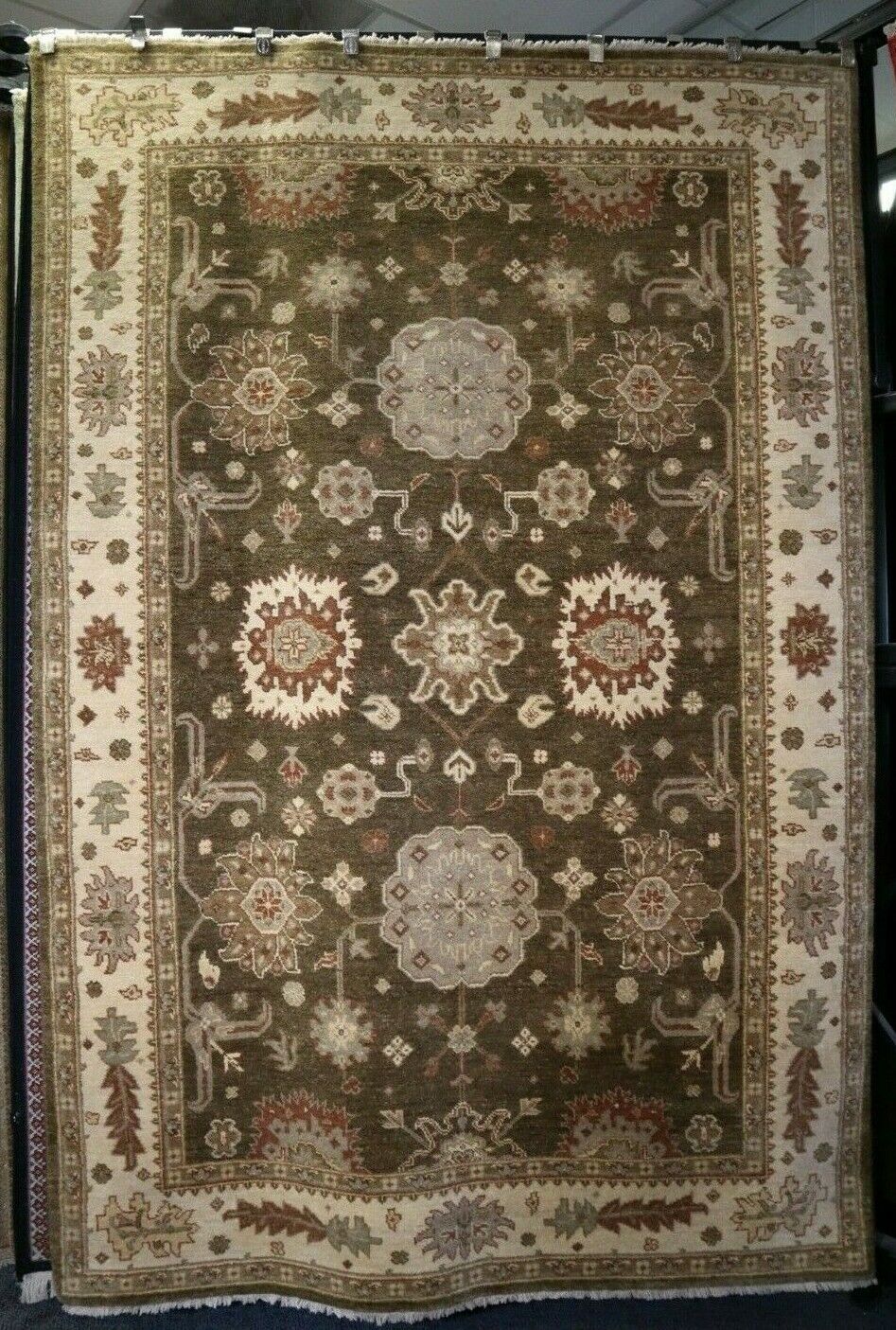 6 x 9 ft Oushak Hand Knotted Vegetable Dye Authentic Wool Traditional Area Rug