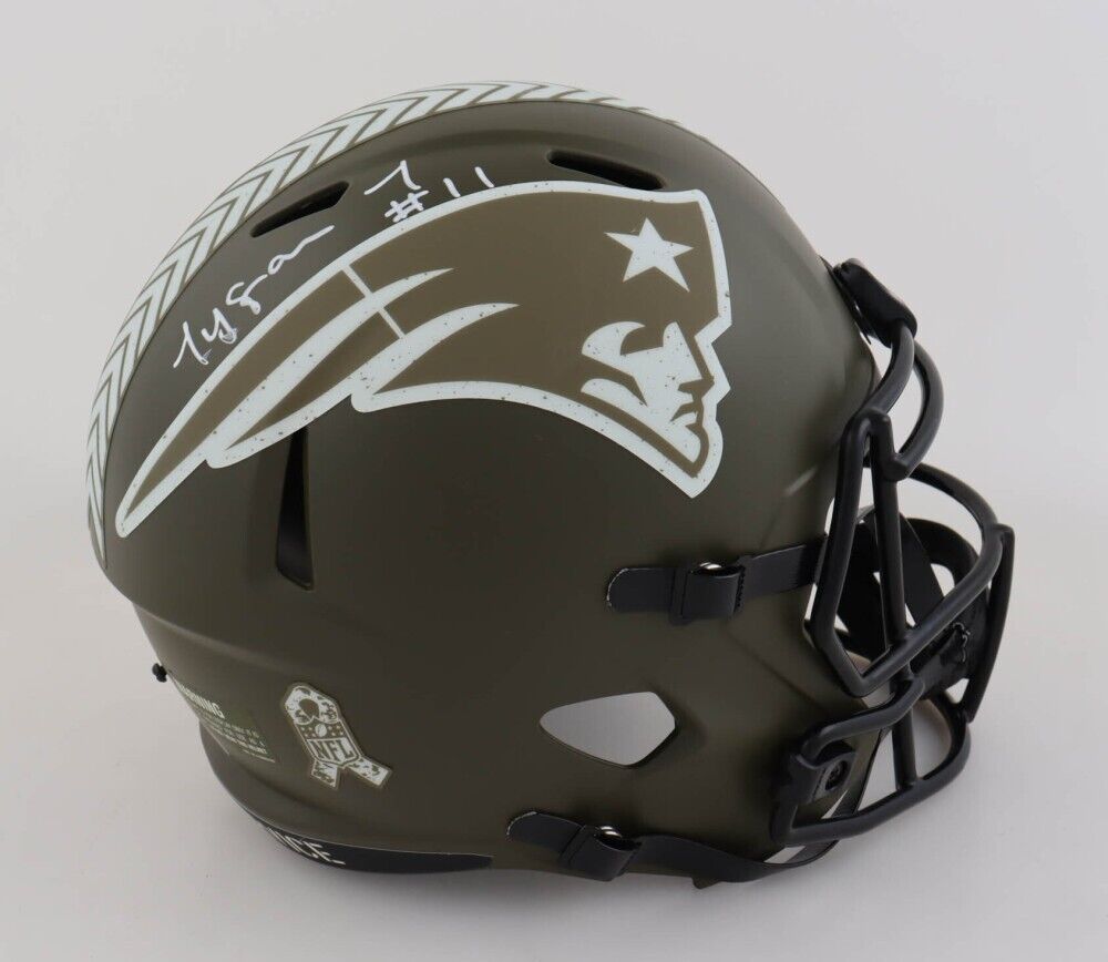 Tyquan Thornton Signed New England Patriots F/S Salute to Service Replica Helmet