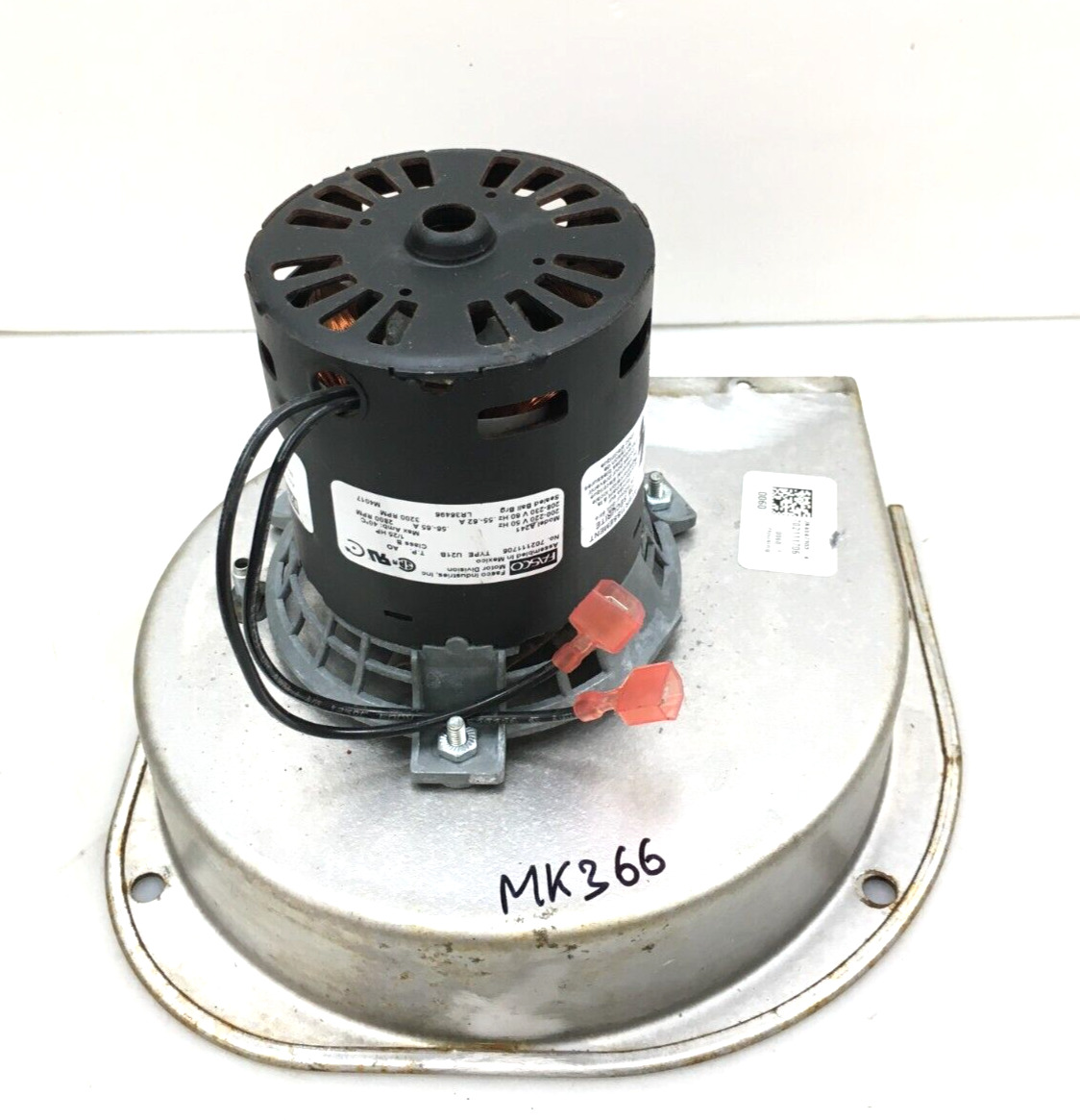 Fasco Model A241 702111706 Furnace Draft Inducer Motor 230V 2800 RPM used #MK366