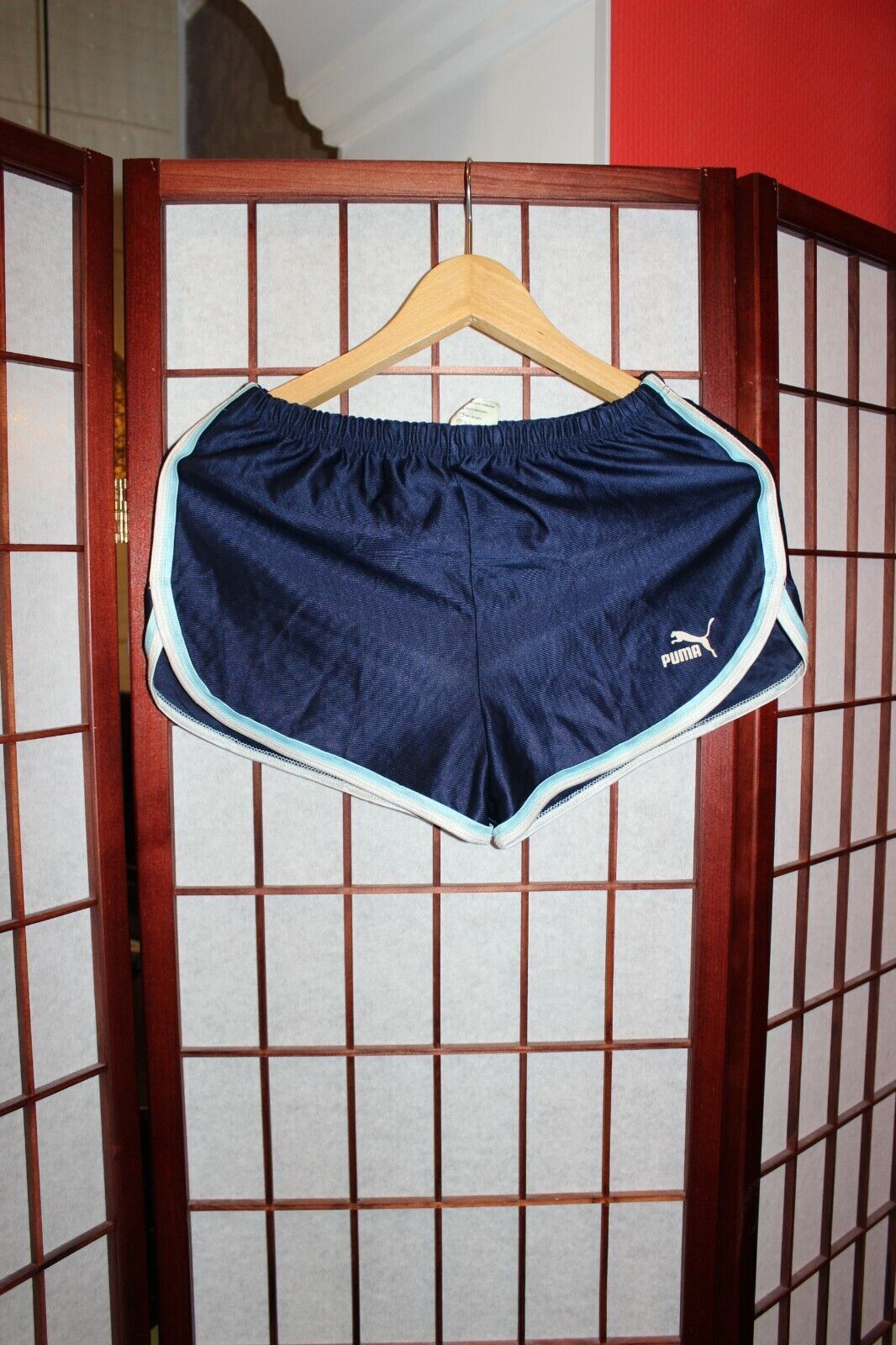 Vintage 70\'s - 80\'s Puma Running Gym Shorts (made in Afrika) size M . ALY