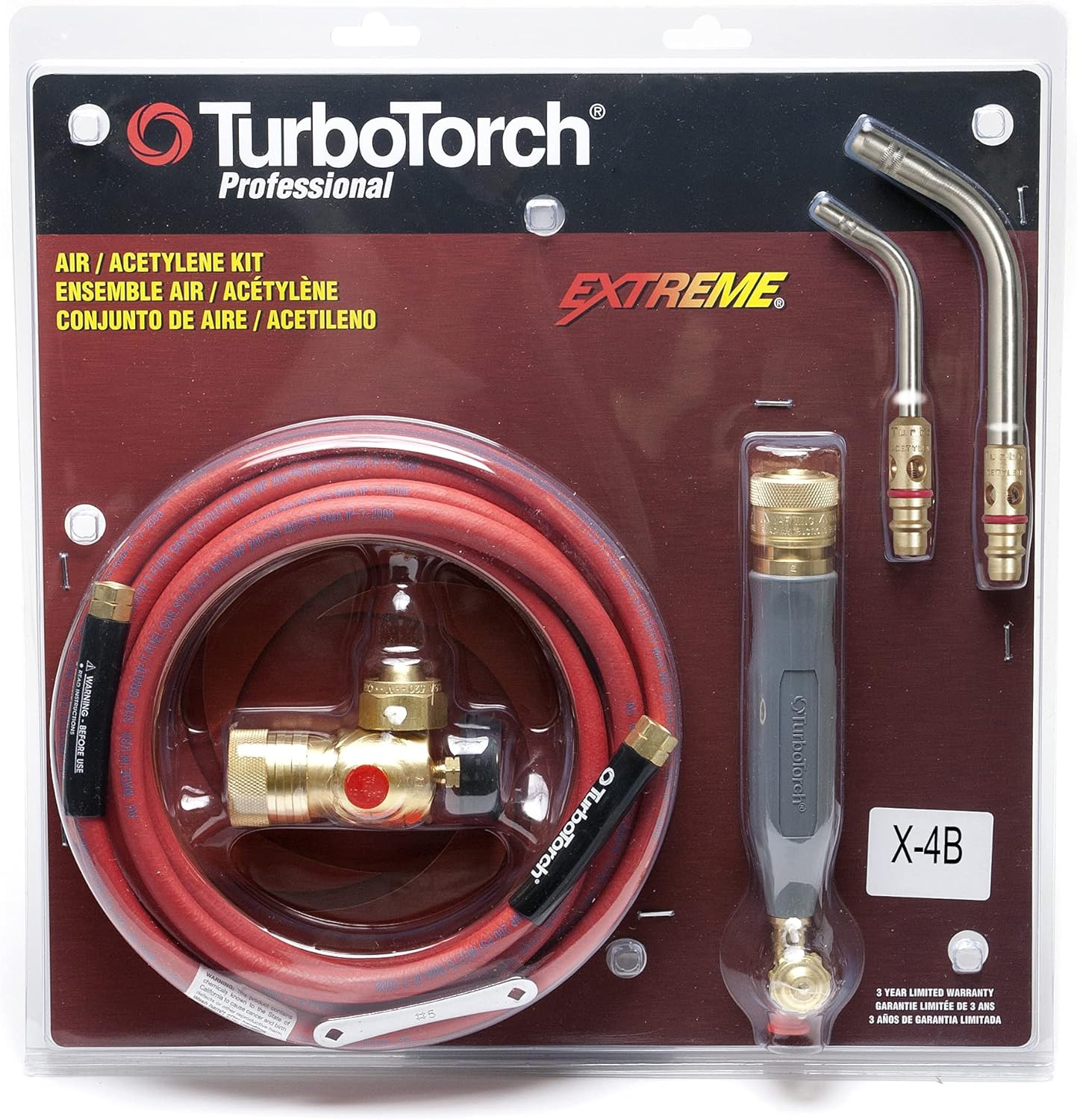 TURBOTORCH 0386-0336 X-4B Manual Torch Kit, Air Acetylene, EXTREME Swirl Combust