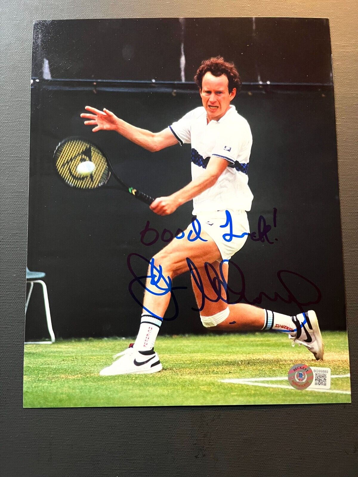 John McEnroe Rare autographed signed tennis legend 8x10 photo Beckett BAS coa