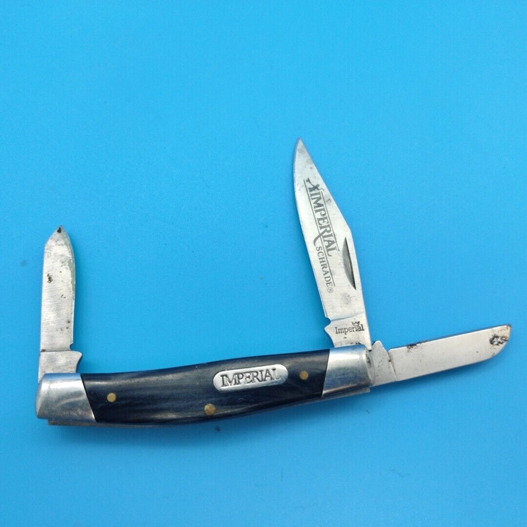 USED Schrade Imperial 3-Blade Folding Pocket Knife IMP16S a