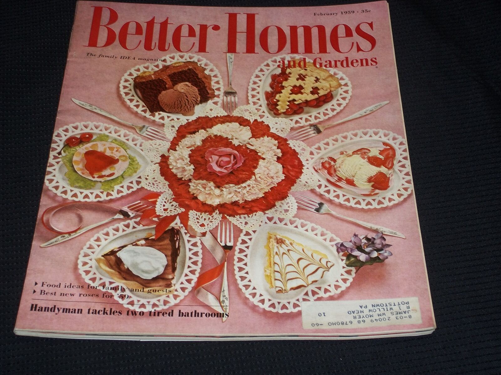 1959 FEBRUARY BETTER HOMES & GARDENS MAGAZINE NICE FRONT COVER - L 11815