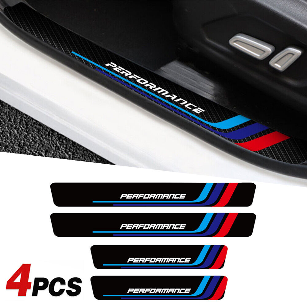 4x Car SUV Door Sill Plate Step Protector Tri Color for BMW X1/X3/X5 M5 Series