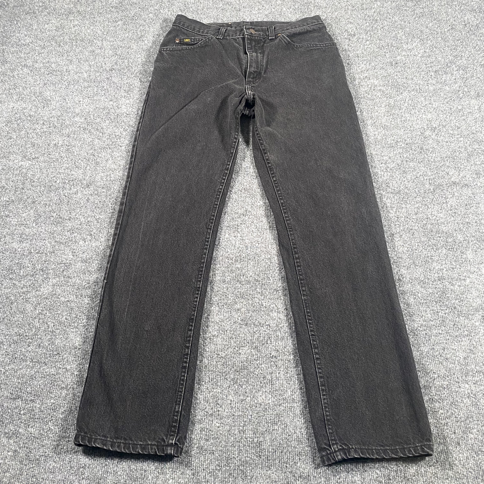 Vintage 90s LEE Jeans Mens 33x32 Faded Black Straight Leg Jeans