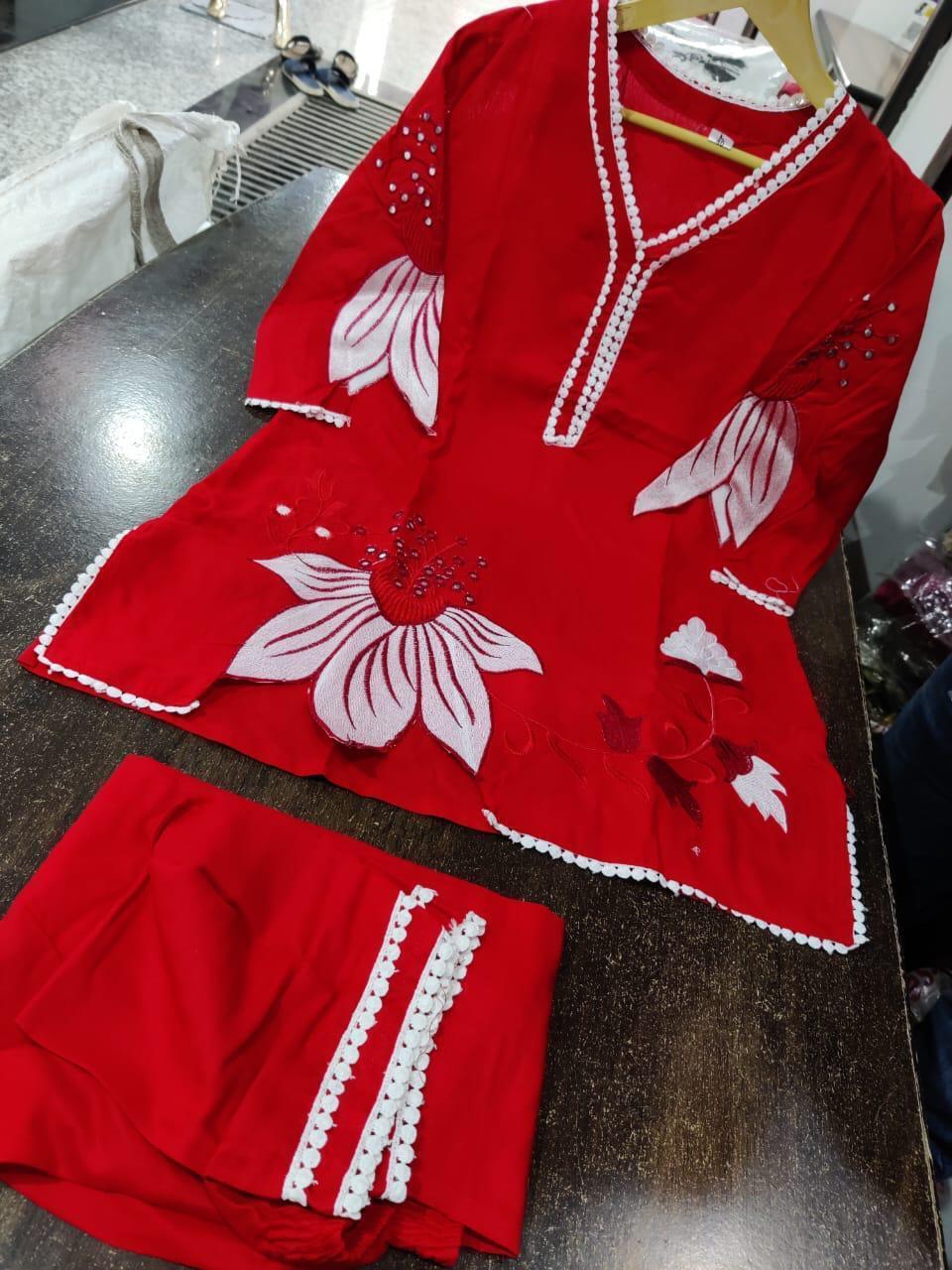 New Indian Stylish Cord Set Kurti Pant Classy Readymade Matching Suits For Women