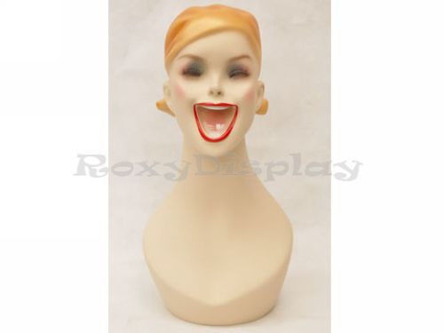 2PCS Female Fiberglass Mannequin Head Bust Vintage Style Display #Y5G X2