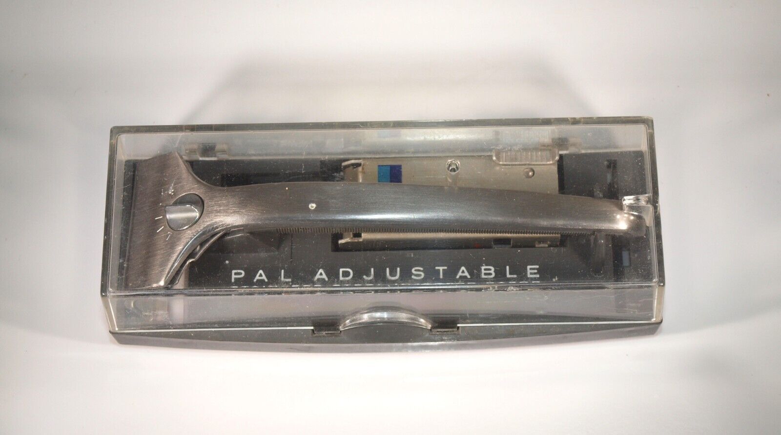 Vintage PAL Adjustable Stainless Steel Injector Safety Razor w/ Case