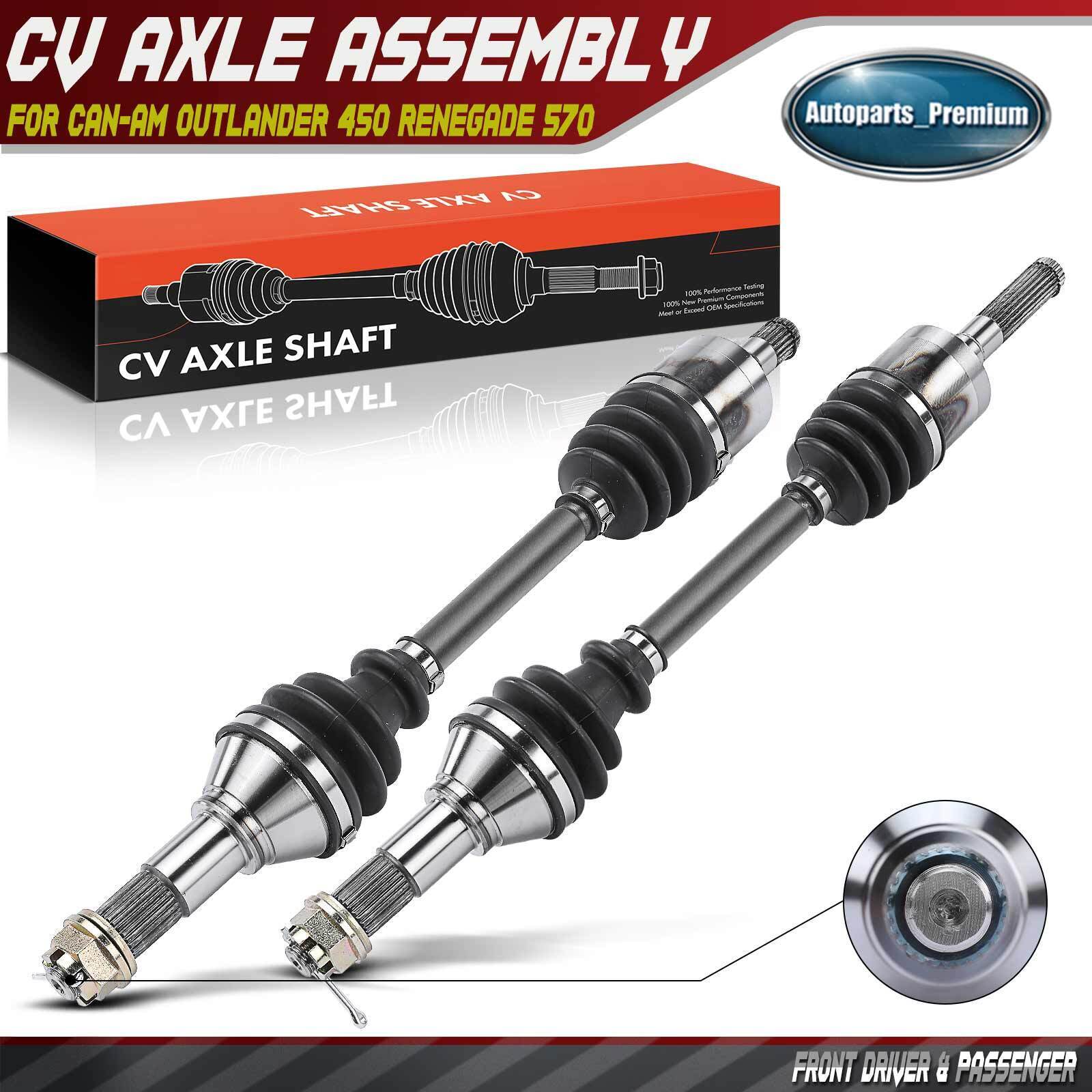 2x Front Left & Right CV Axle Assembly for Can-Am Outlander 450 500 Renegade 570