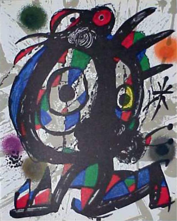 Joan Miro Original Lithograph UNFramed Abstract Modern Art 1964 - 1969