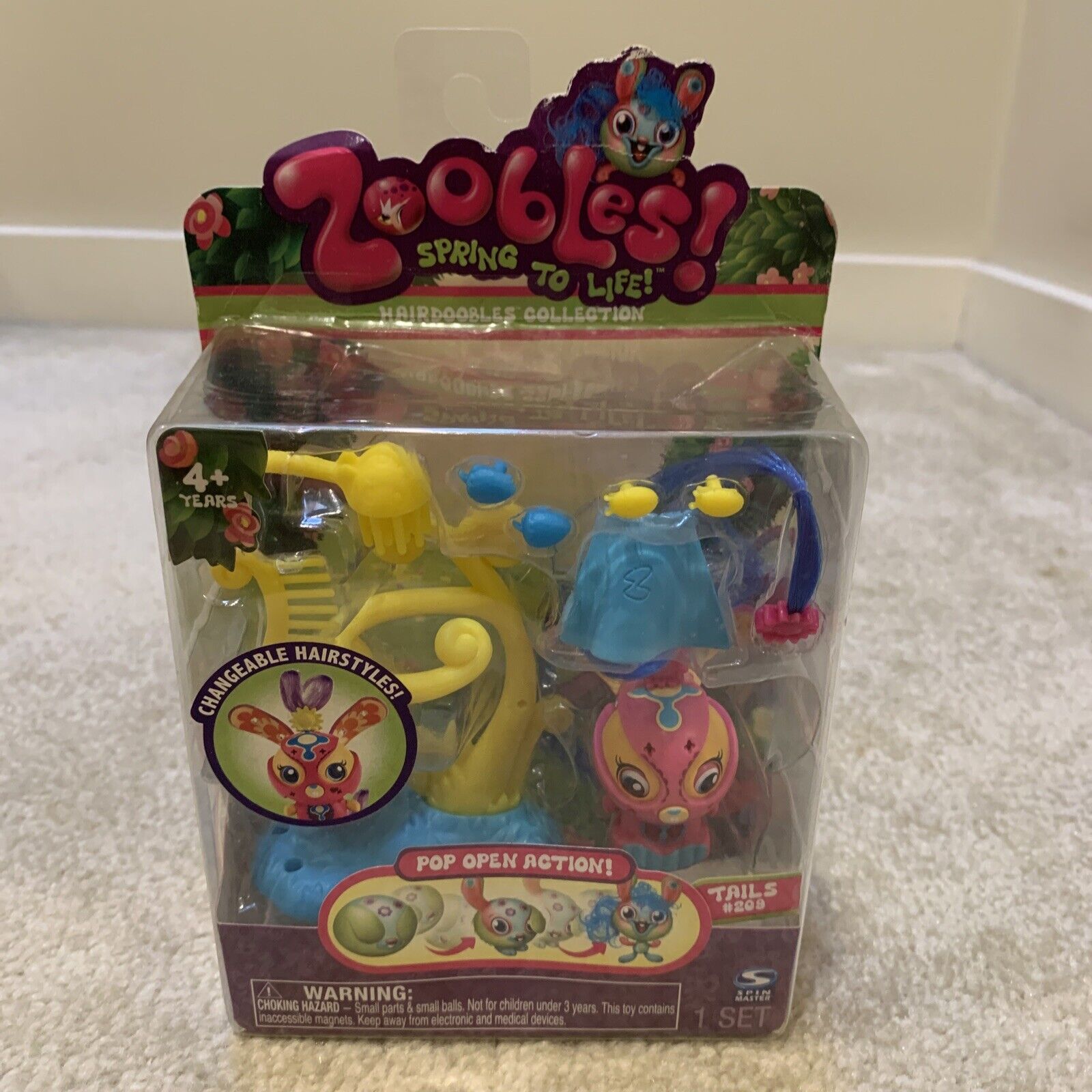 Zoobles Spring to Life Tails #209 Toy Action Figure Hairdoobles Collection NEW