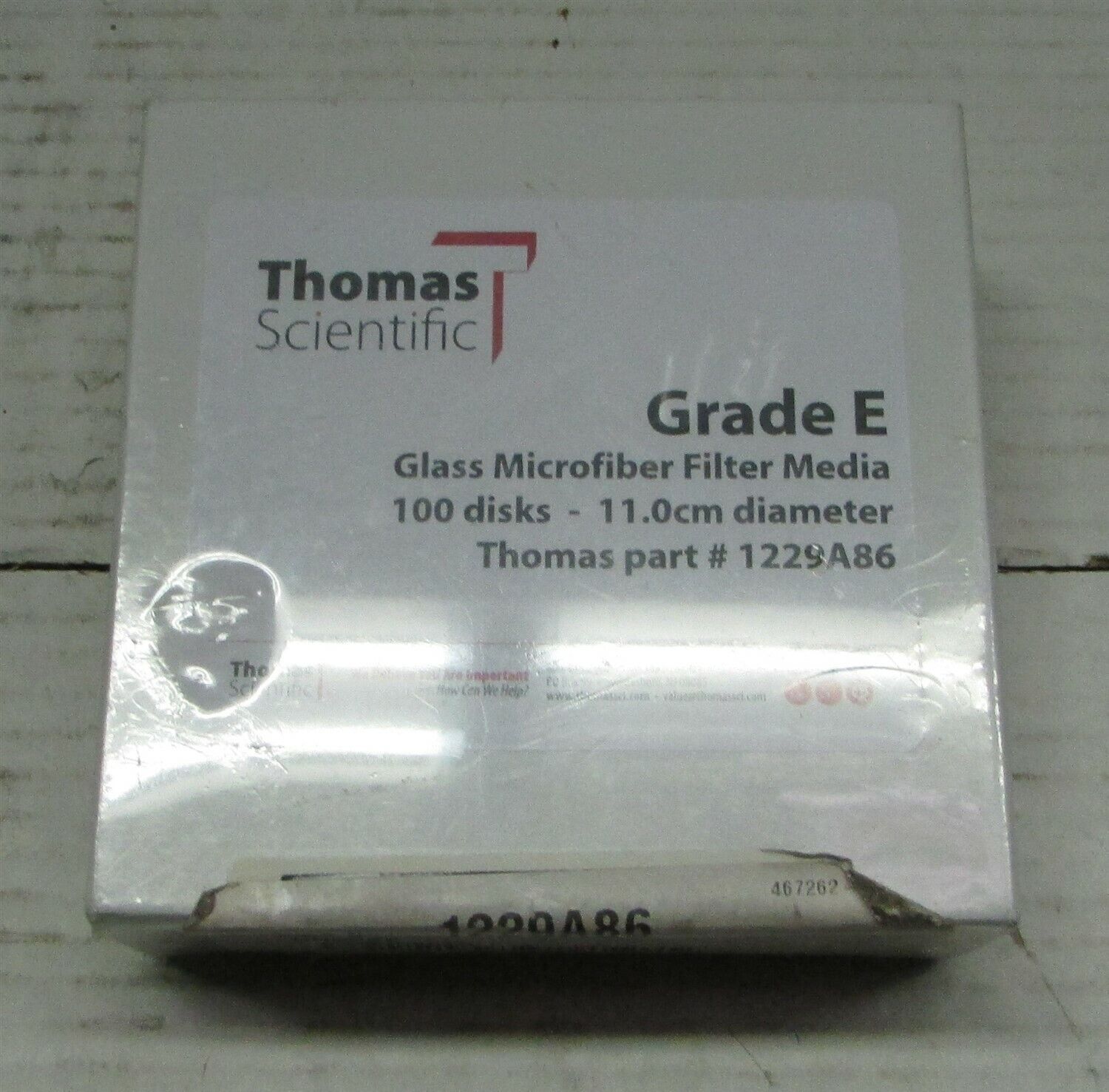 Thomas E1100 Borosilicate Glass Filter, 1.3 Micron, Grade E, 11cm Dia (100 Pk)