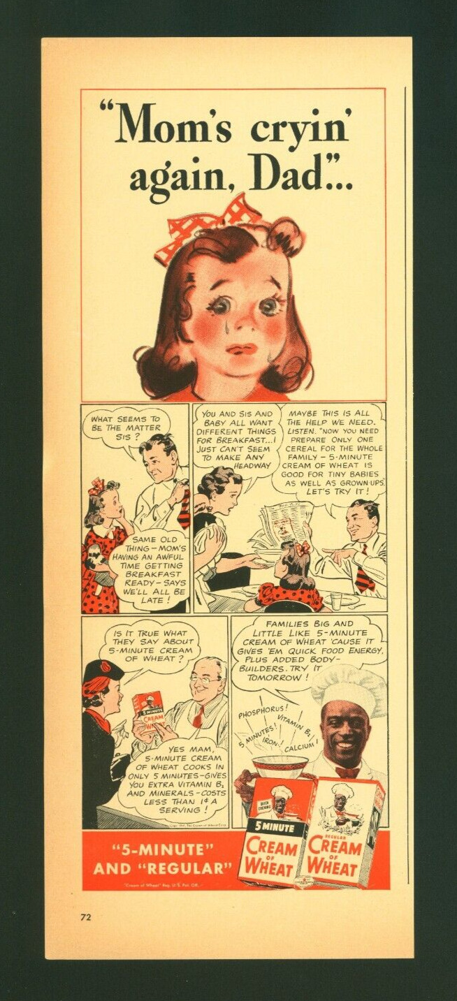 Cream Of Wheat Vintage 1941 Print Ad