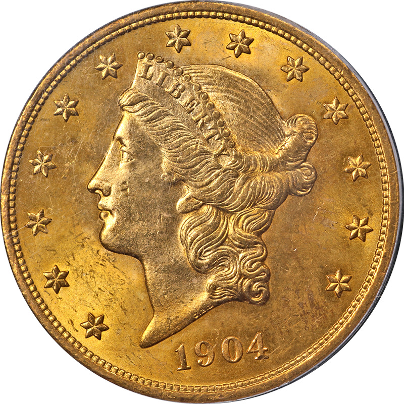 1904-P Liberty Gold $20 PCGS MS65 Superb Eye Appeal Strong Strike