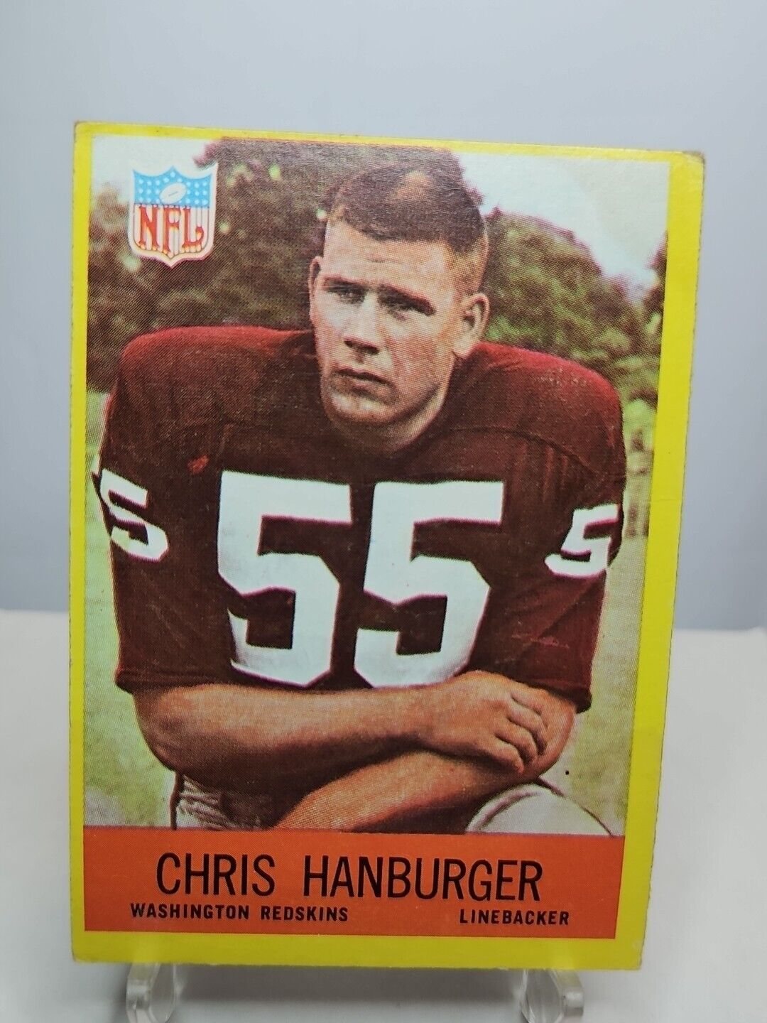 1967 Philadelphia Football #183 CHRIS HANBURGER HOF/(RC) VG-EX Vintage Redskins